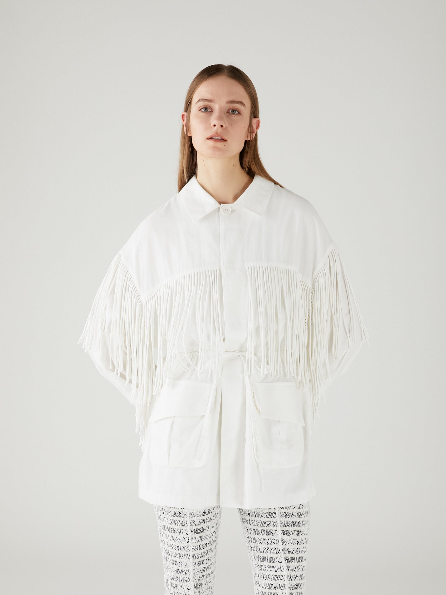 fringe M65 jacket ｜WHITE