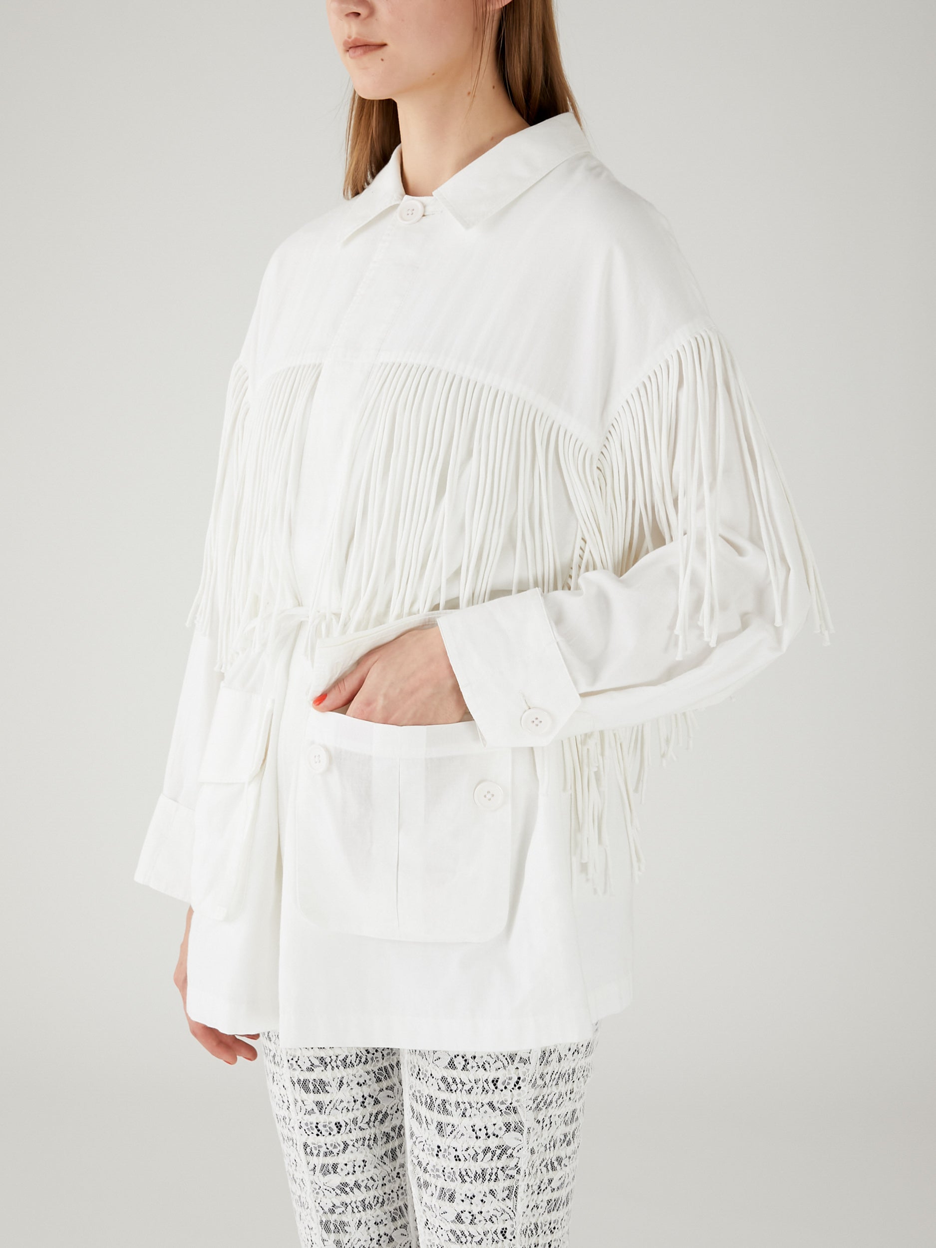 fringe M65 jacket ｜WHITE