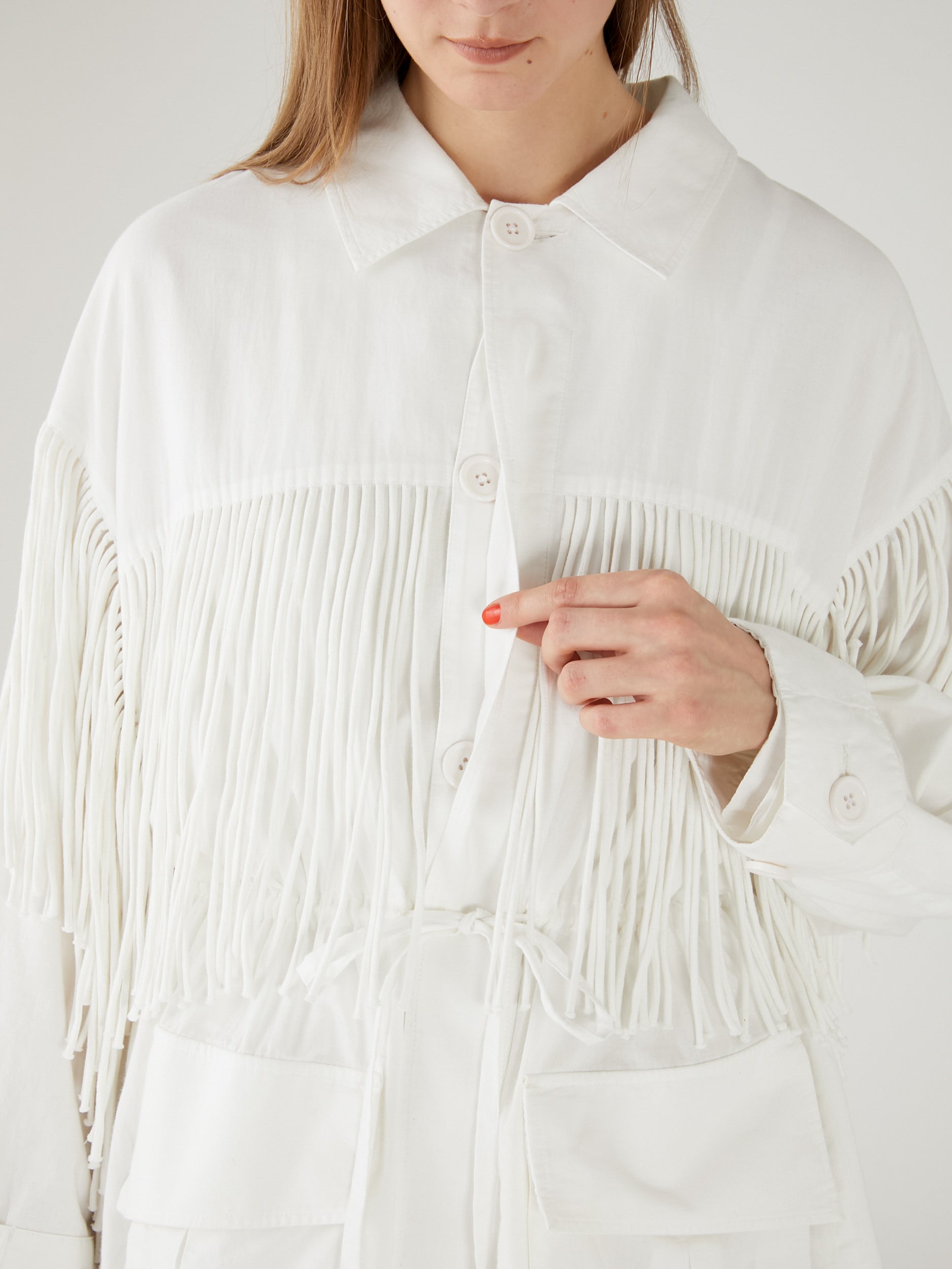 fringe M65 jacket ｜WHITE