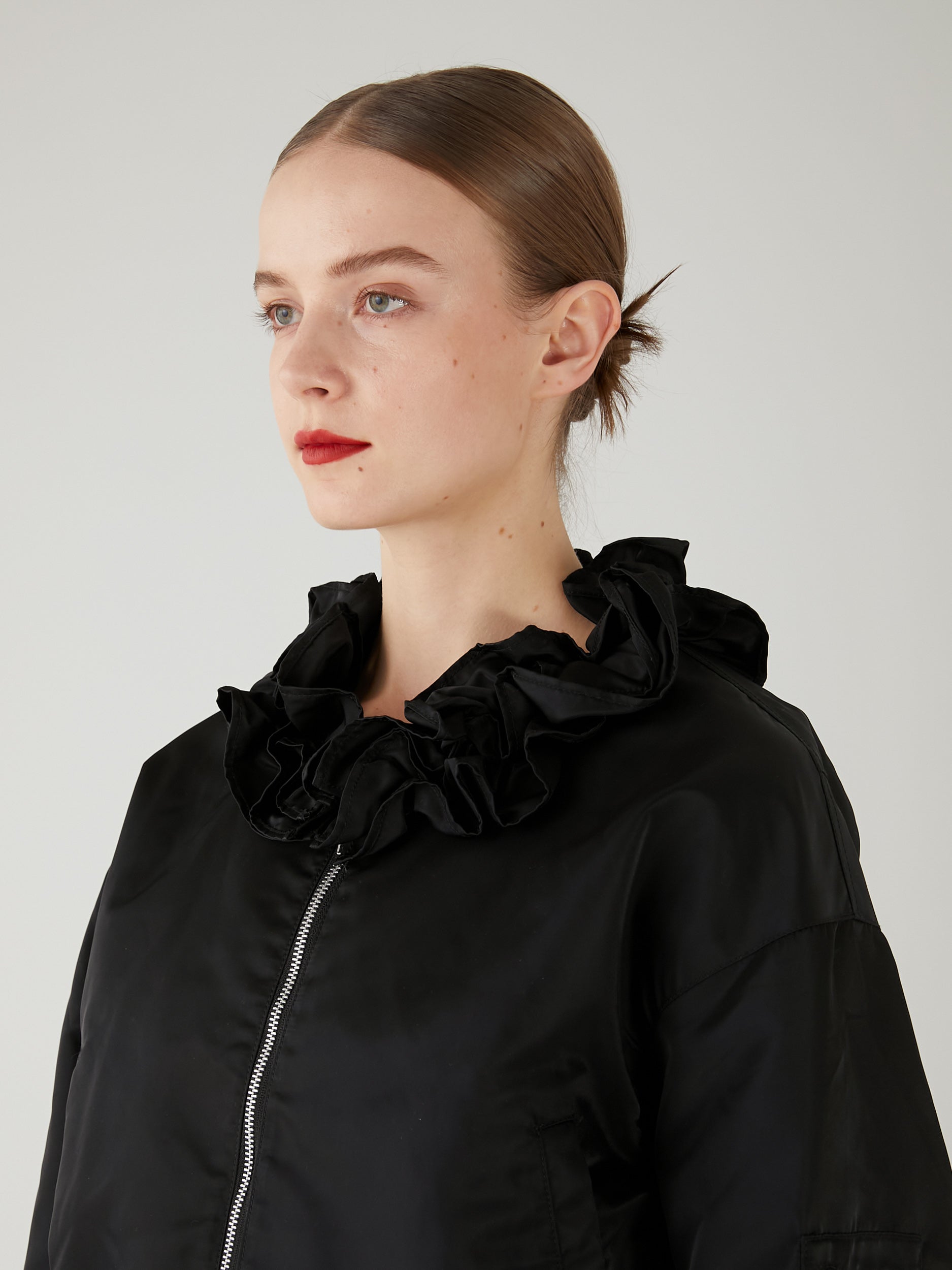 frill collar MA1 ｜BLACK