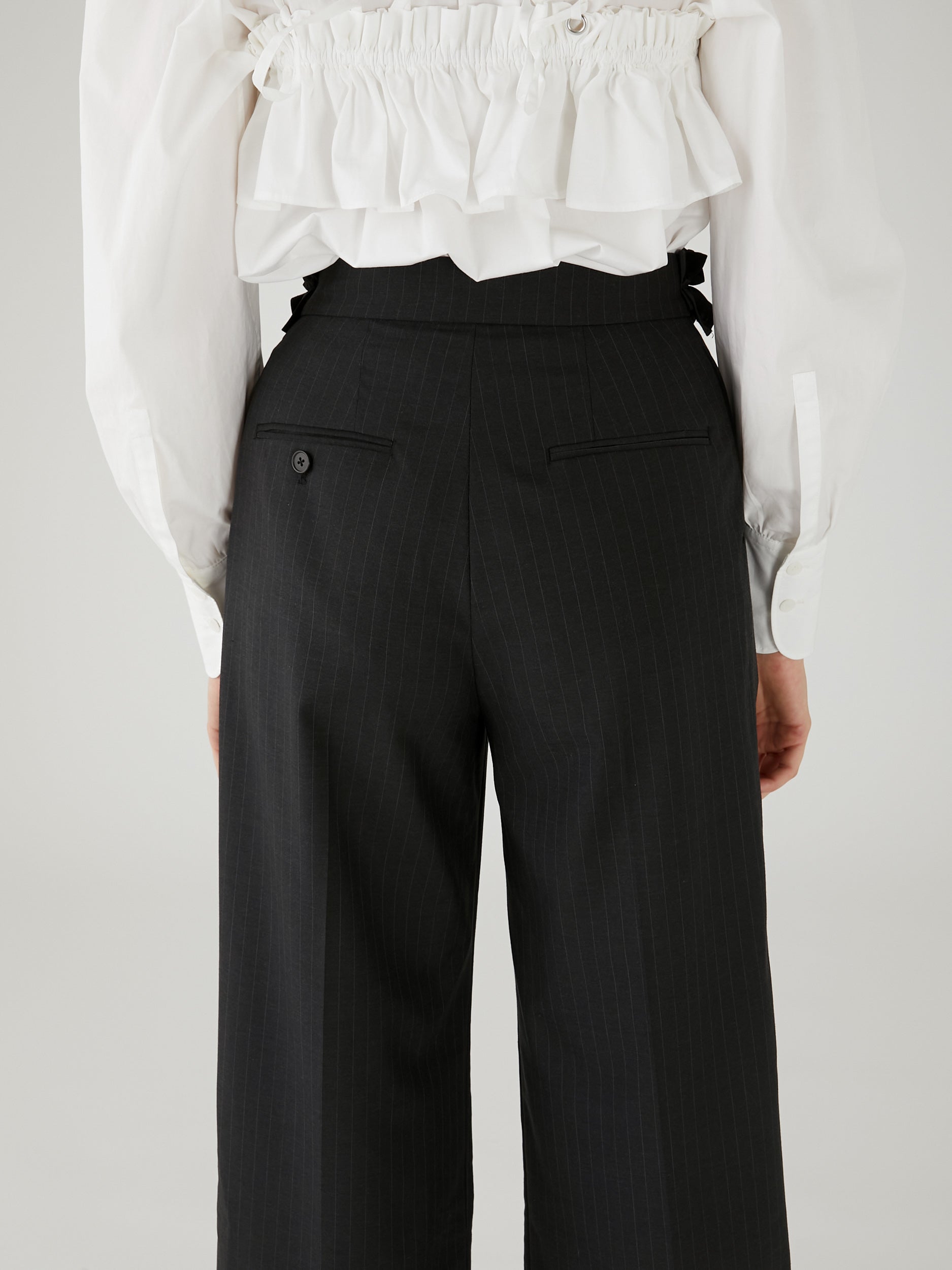 frill belt trousers｜GRAY