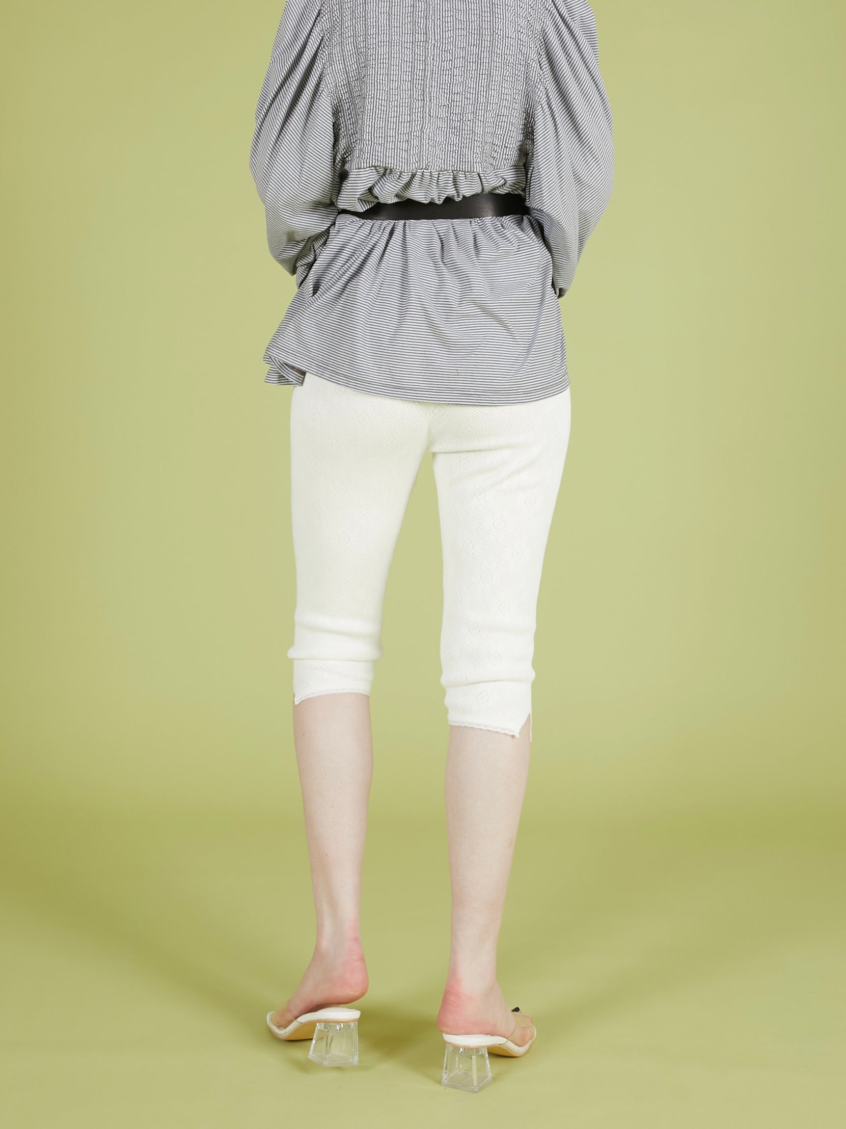 flower jacquard spats｜WHITE