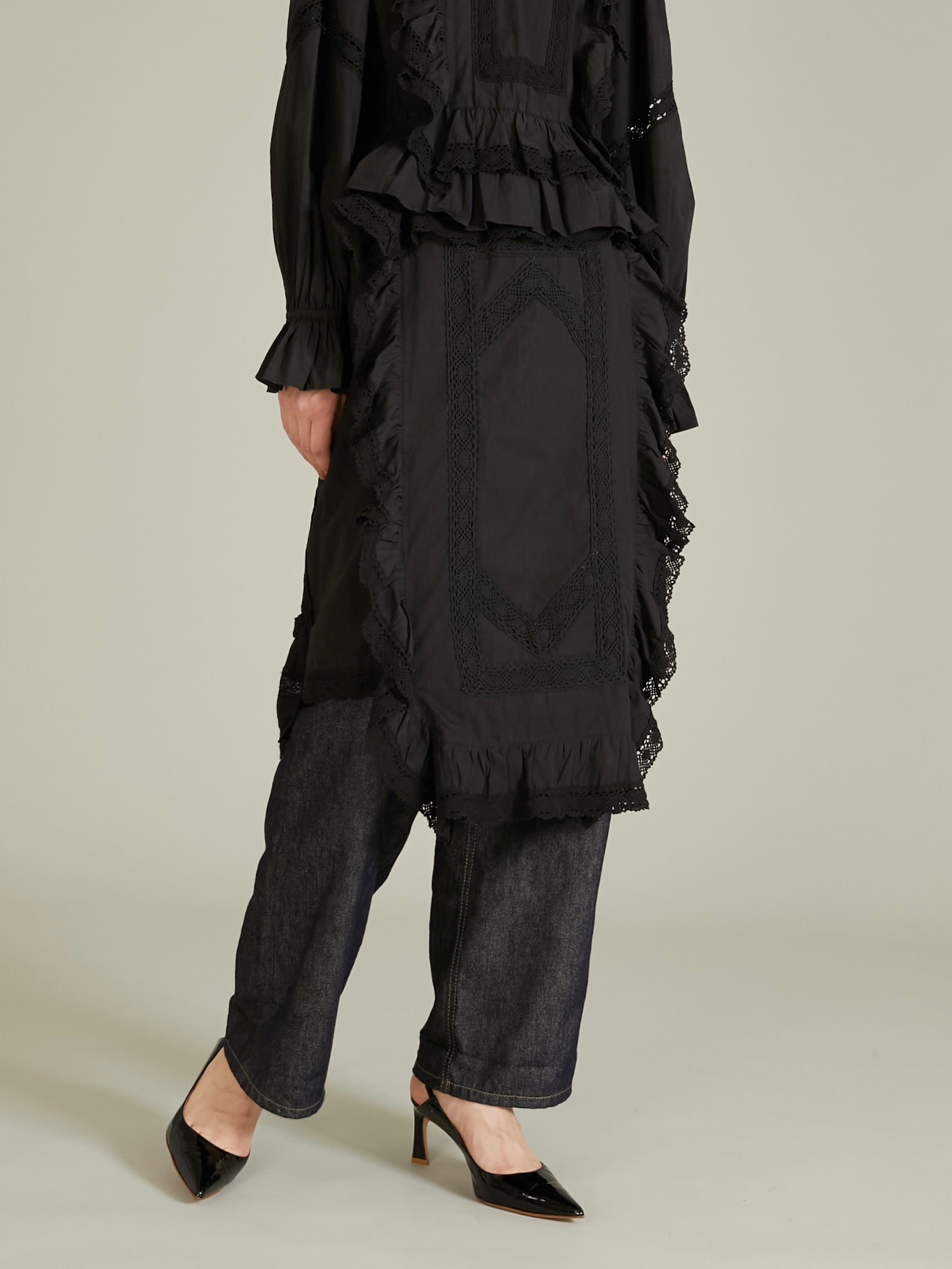 rebuild apron skirt｜BLACK