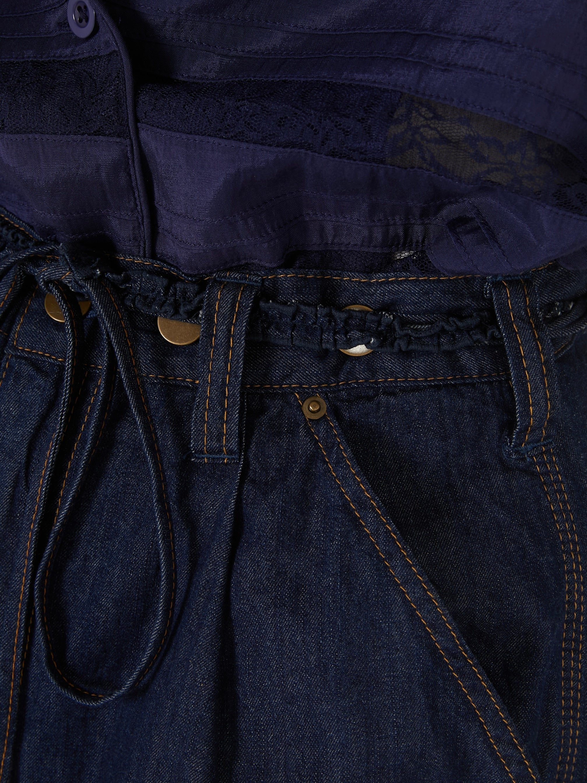 double knee denim｜NAVY