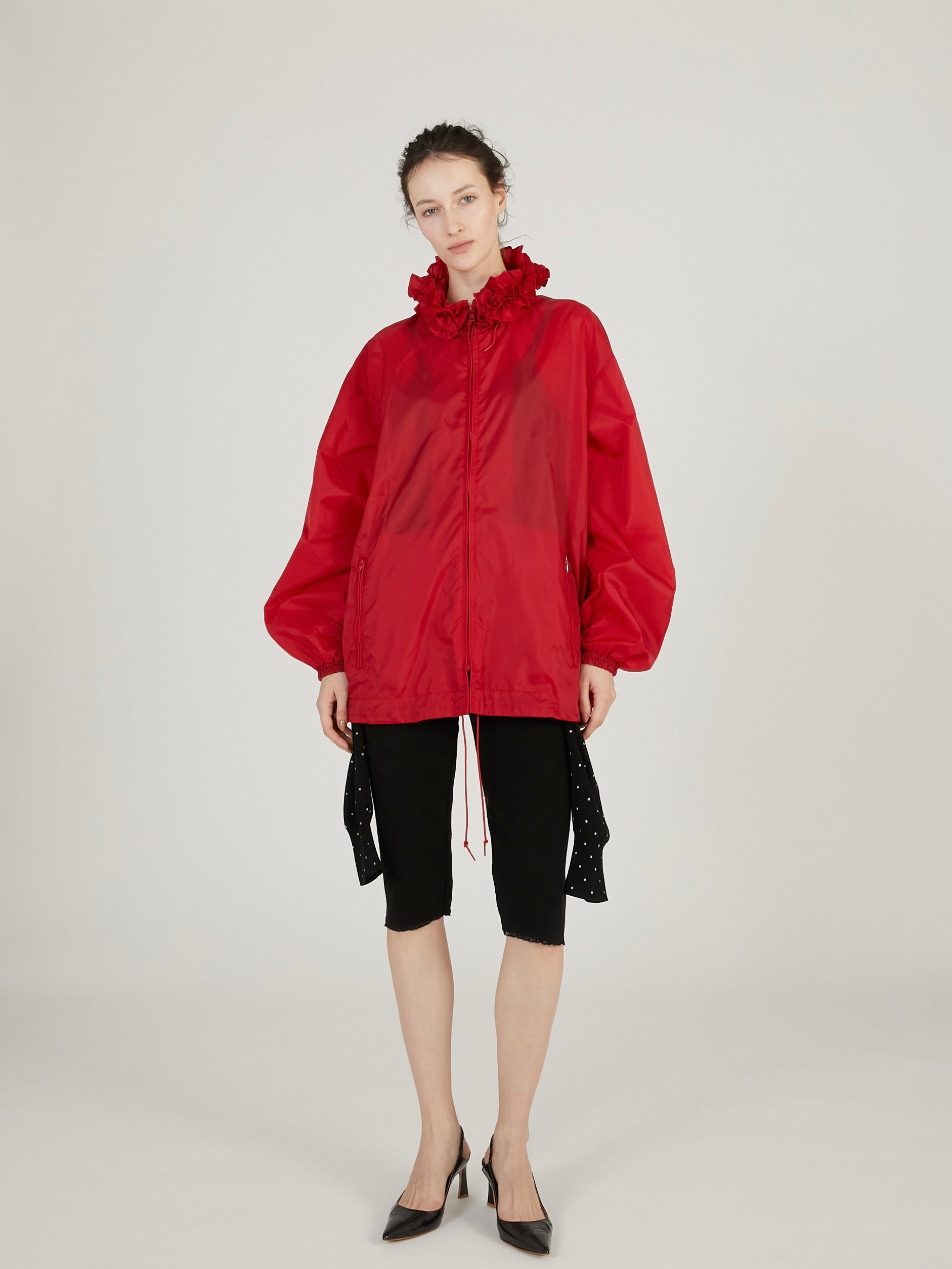 griguri】pocketable wind breaker｜RED
