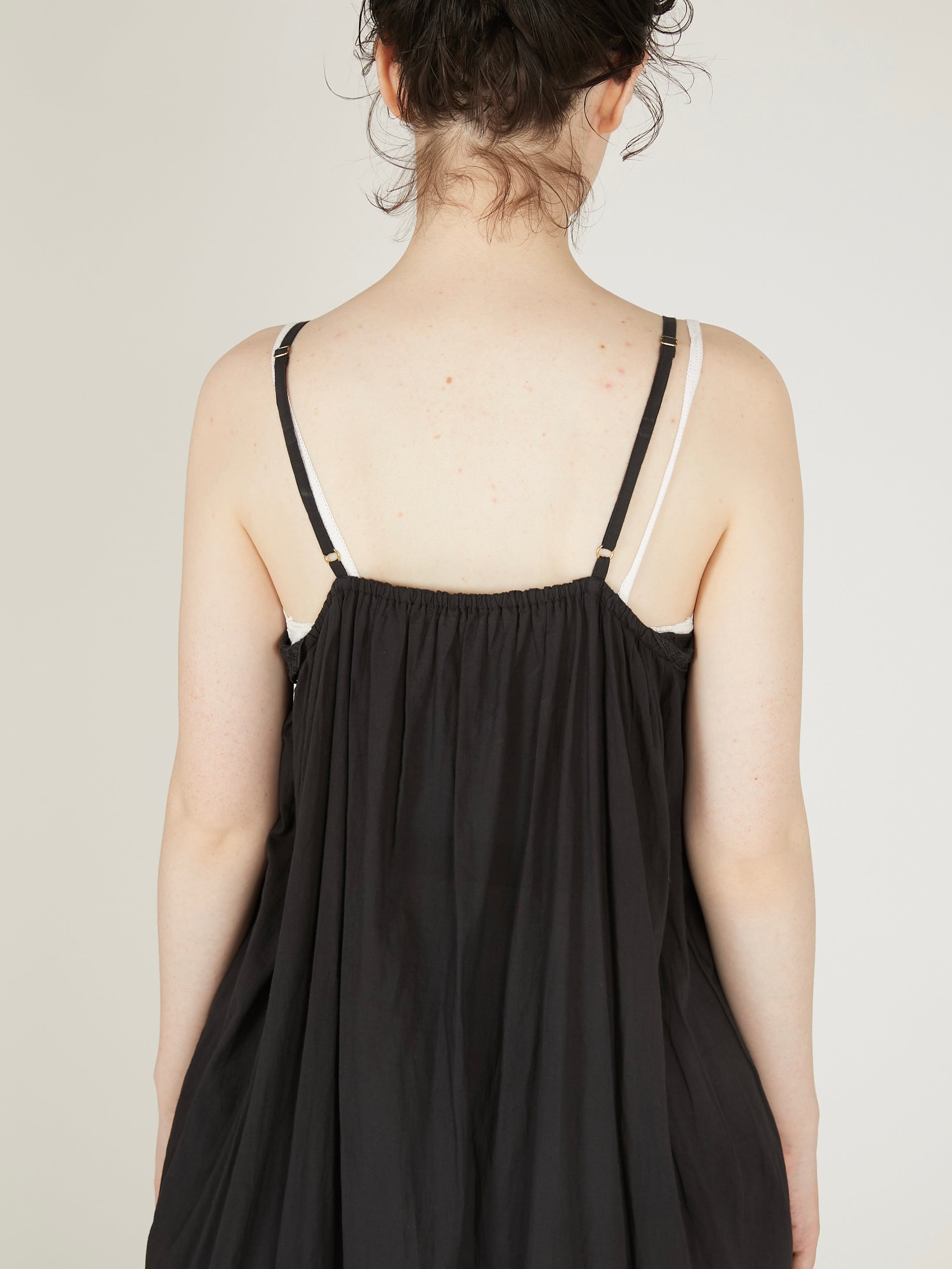 liver lace vintage likecami dress｜BLACK