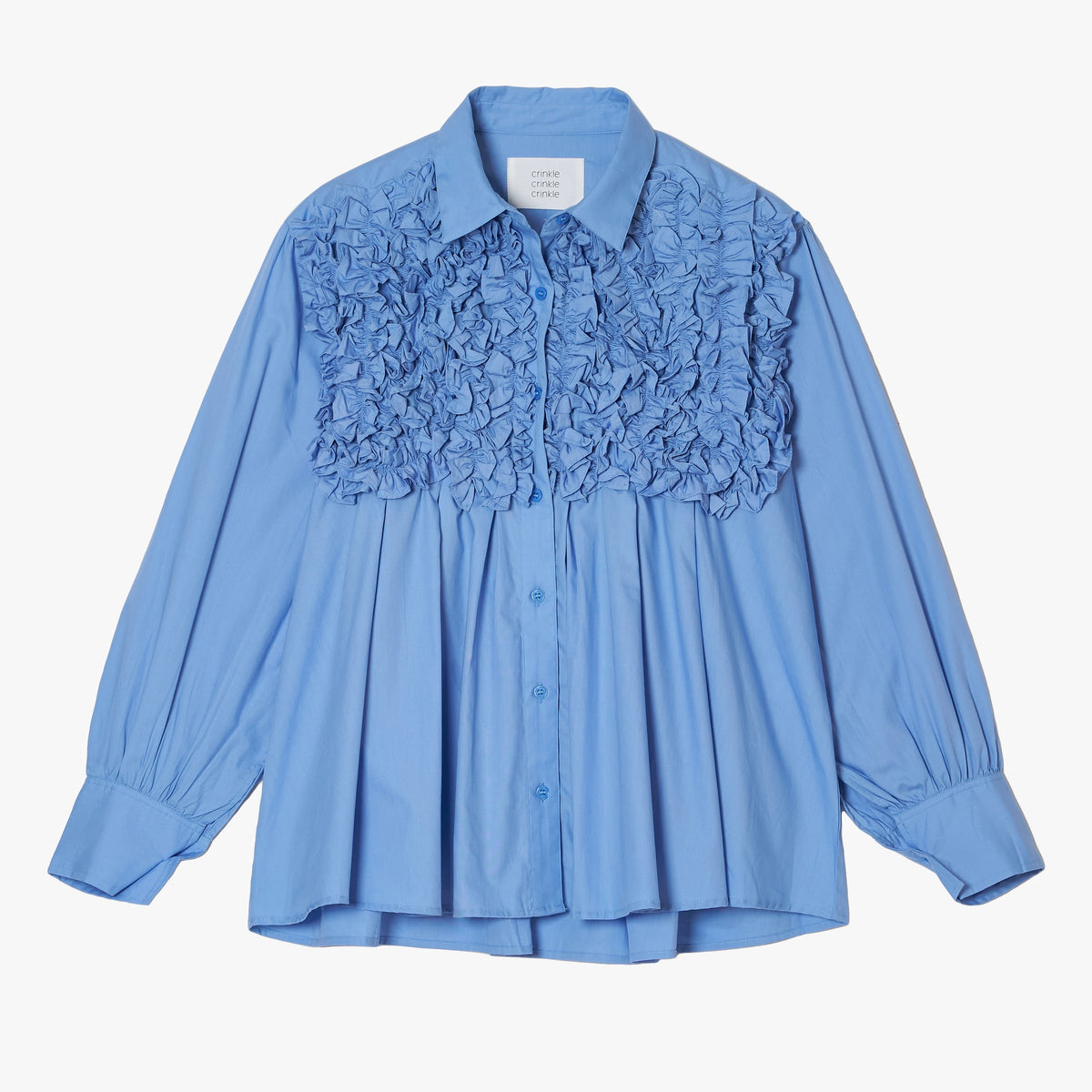 front frill shirts｜BLUE