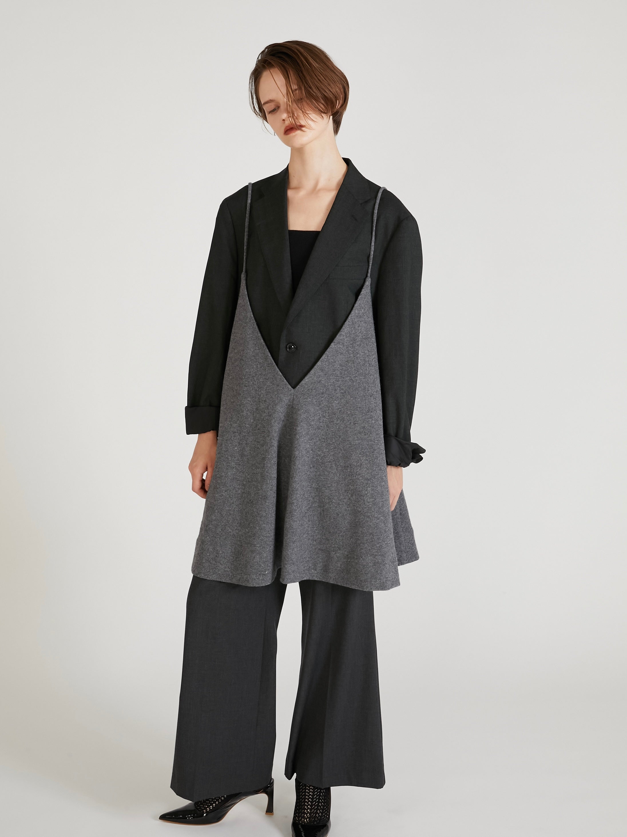 crinkle crinkle crinkle キャミソール　黒　2way crinkle crinkle crinkle キャミソール 黒 2way crinkle crinkle