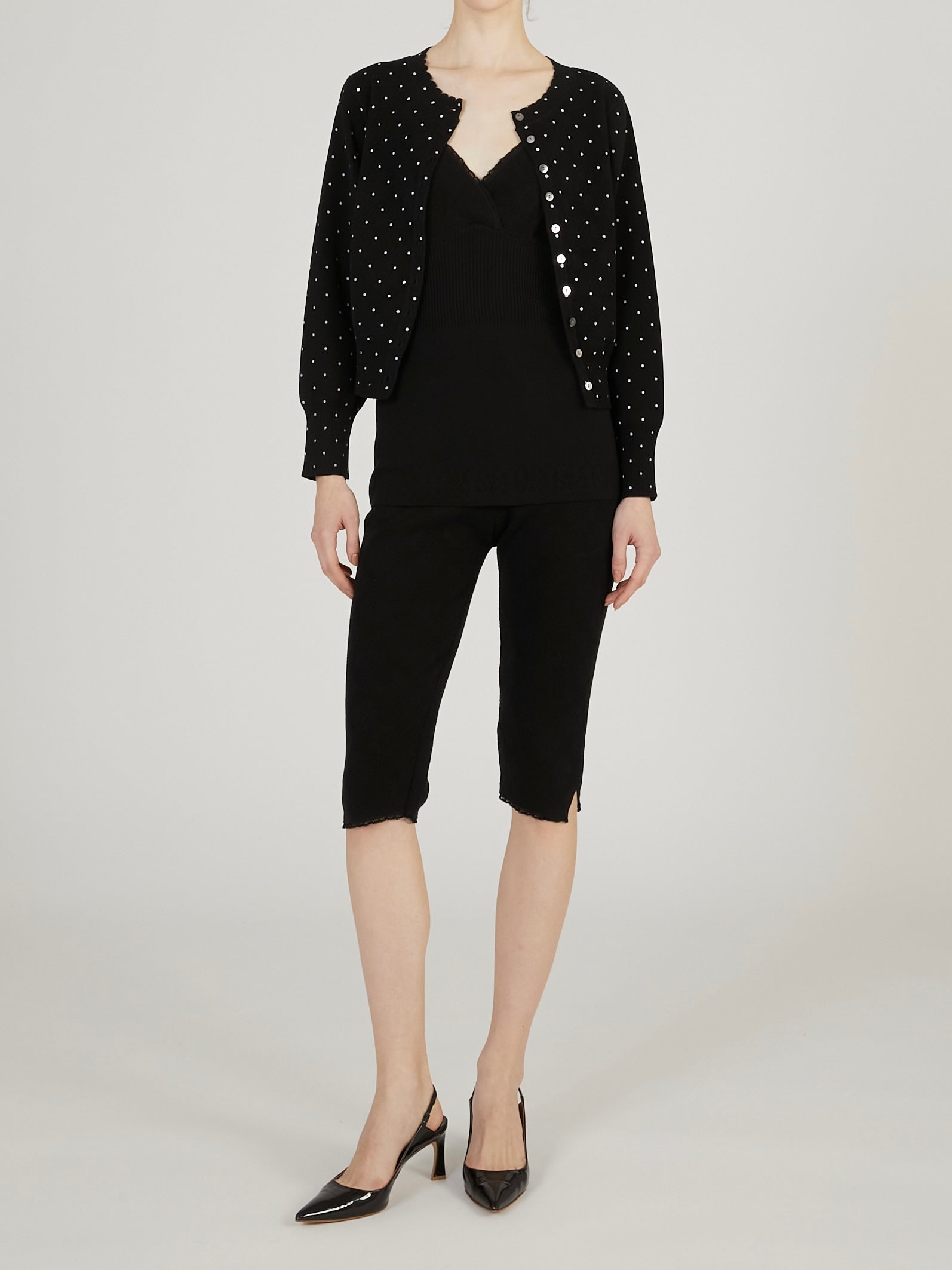 flower jacquard spats｜WHITE