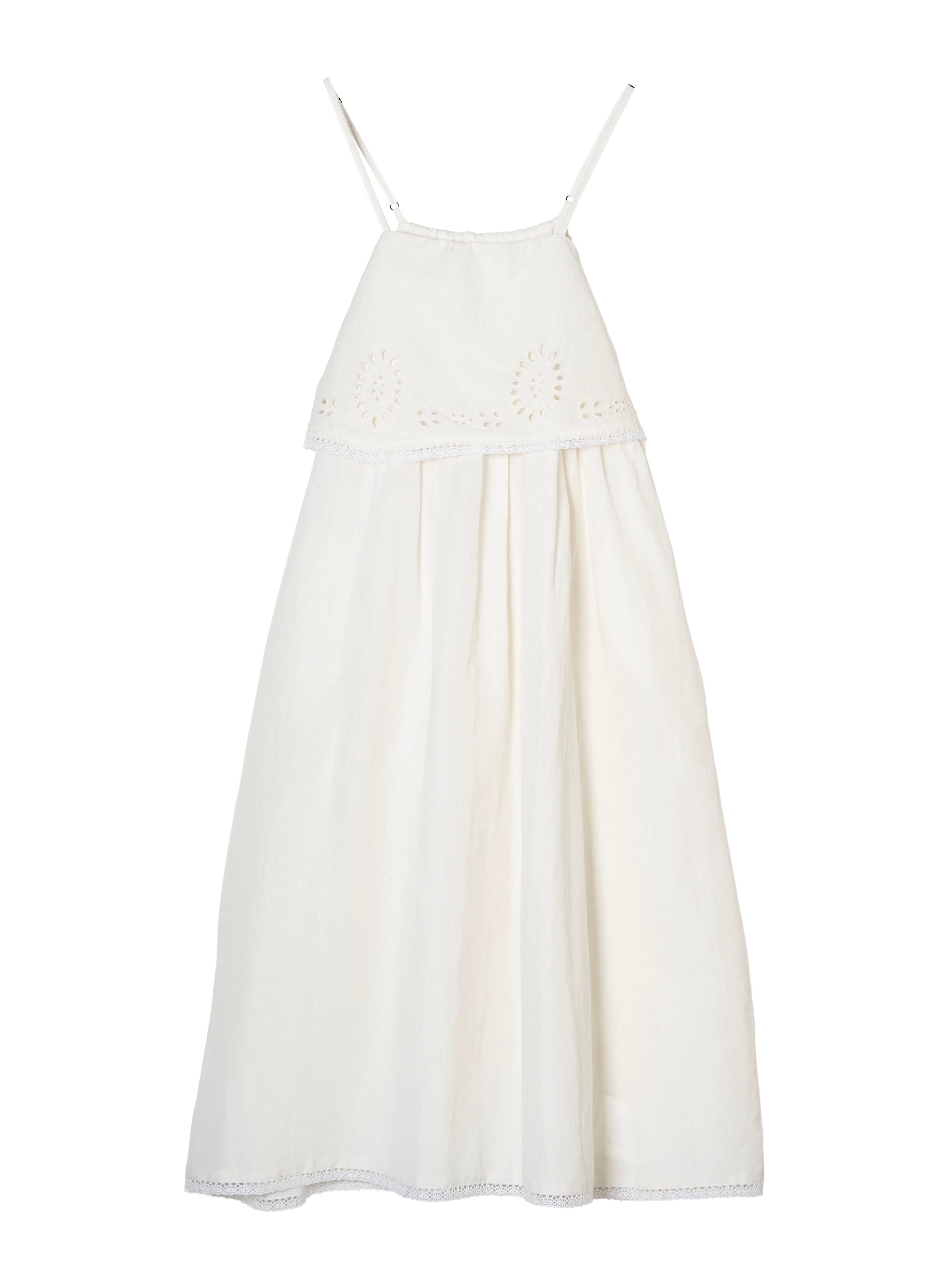 embroidey chief cami onepiece｜WHITE