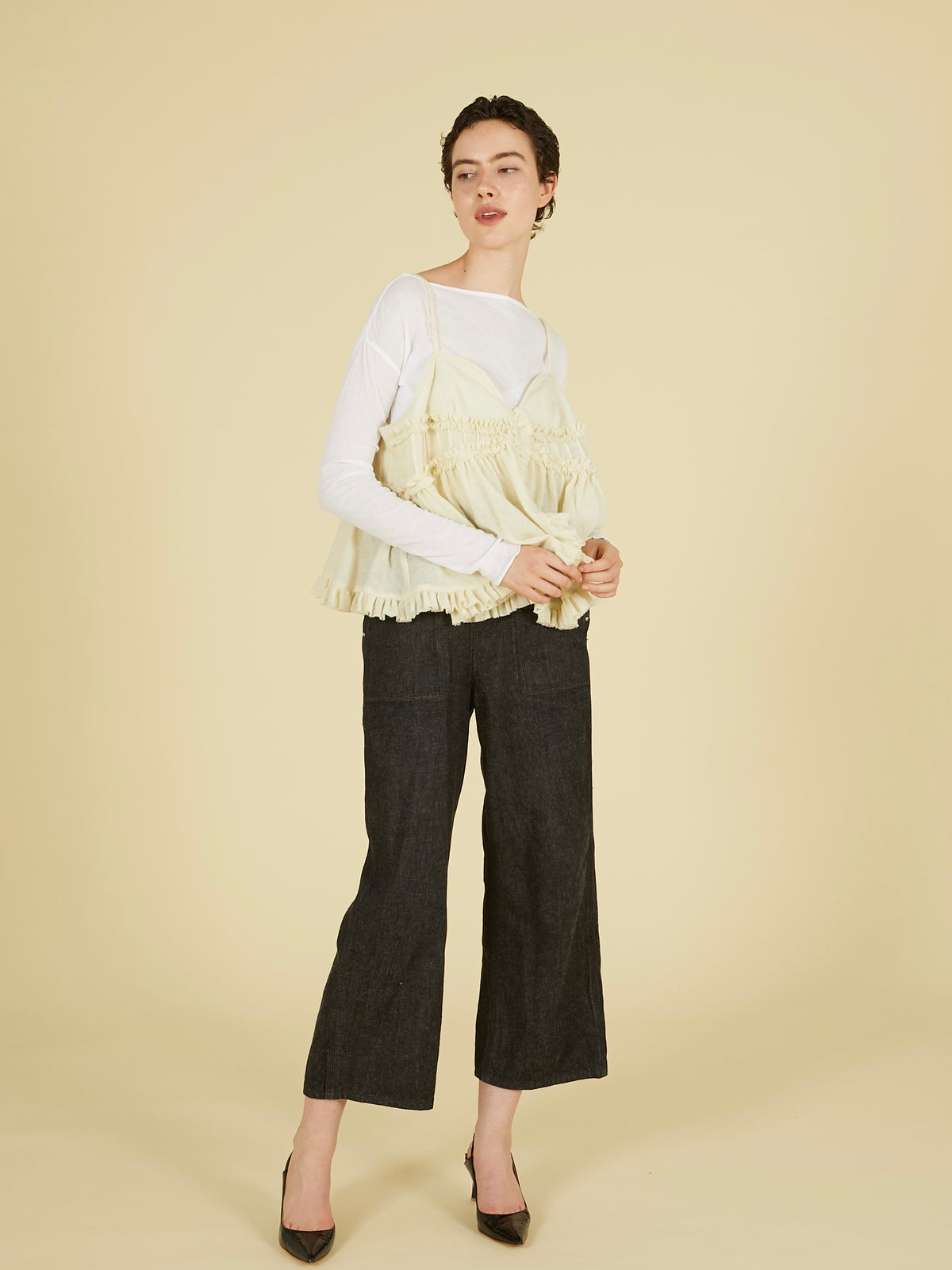 frill monster cami｜IVORY