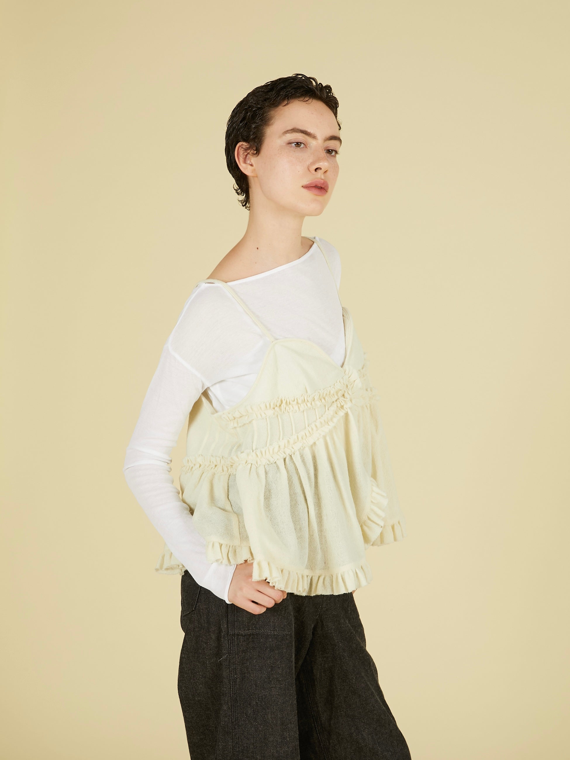 frill monster cami｜IVORY