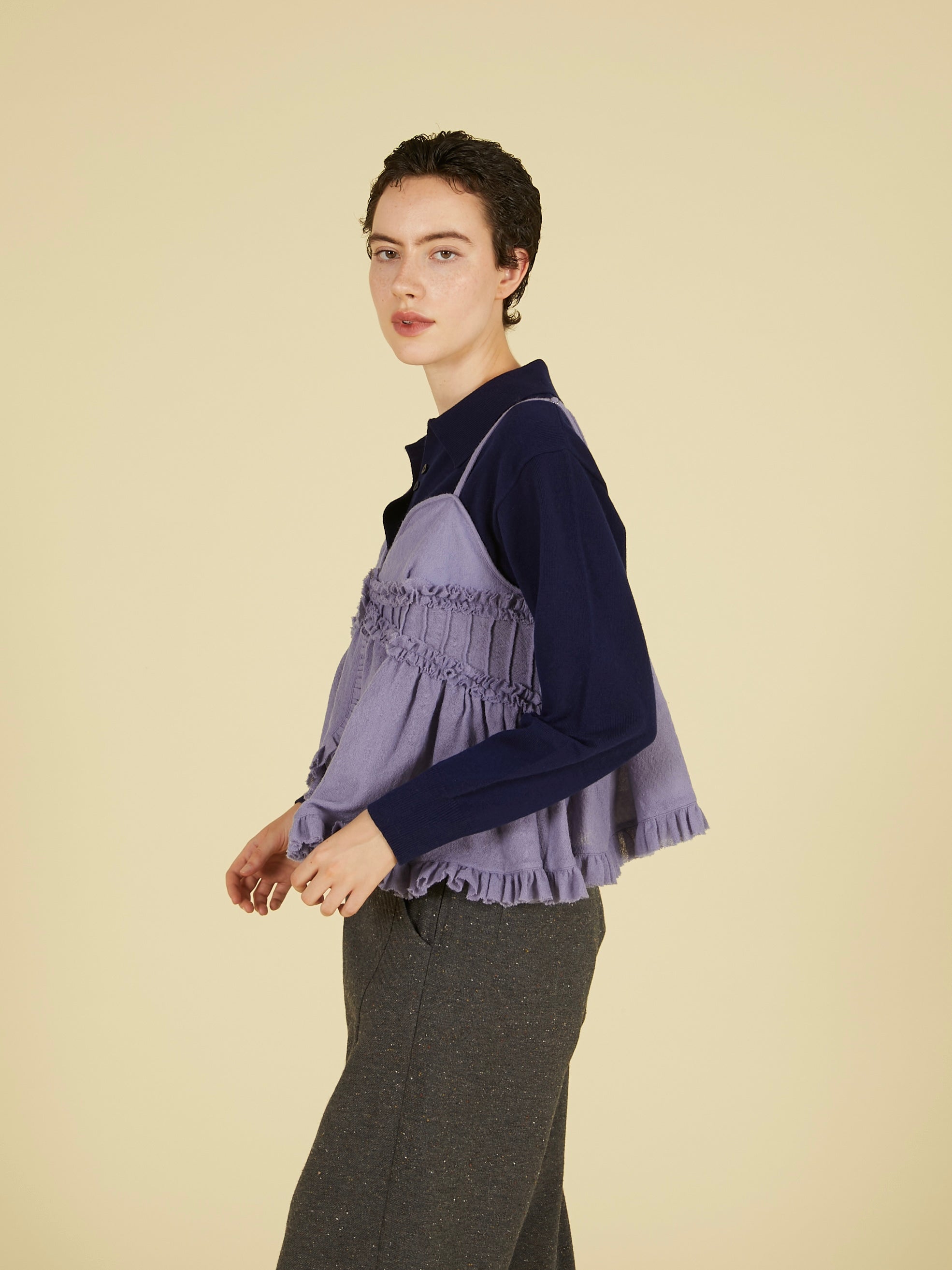 frill monster cami｜PURPLE