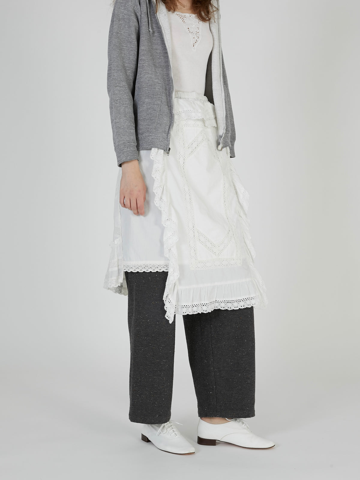 rebuild apron skirt｜WHITE