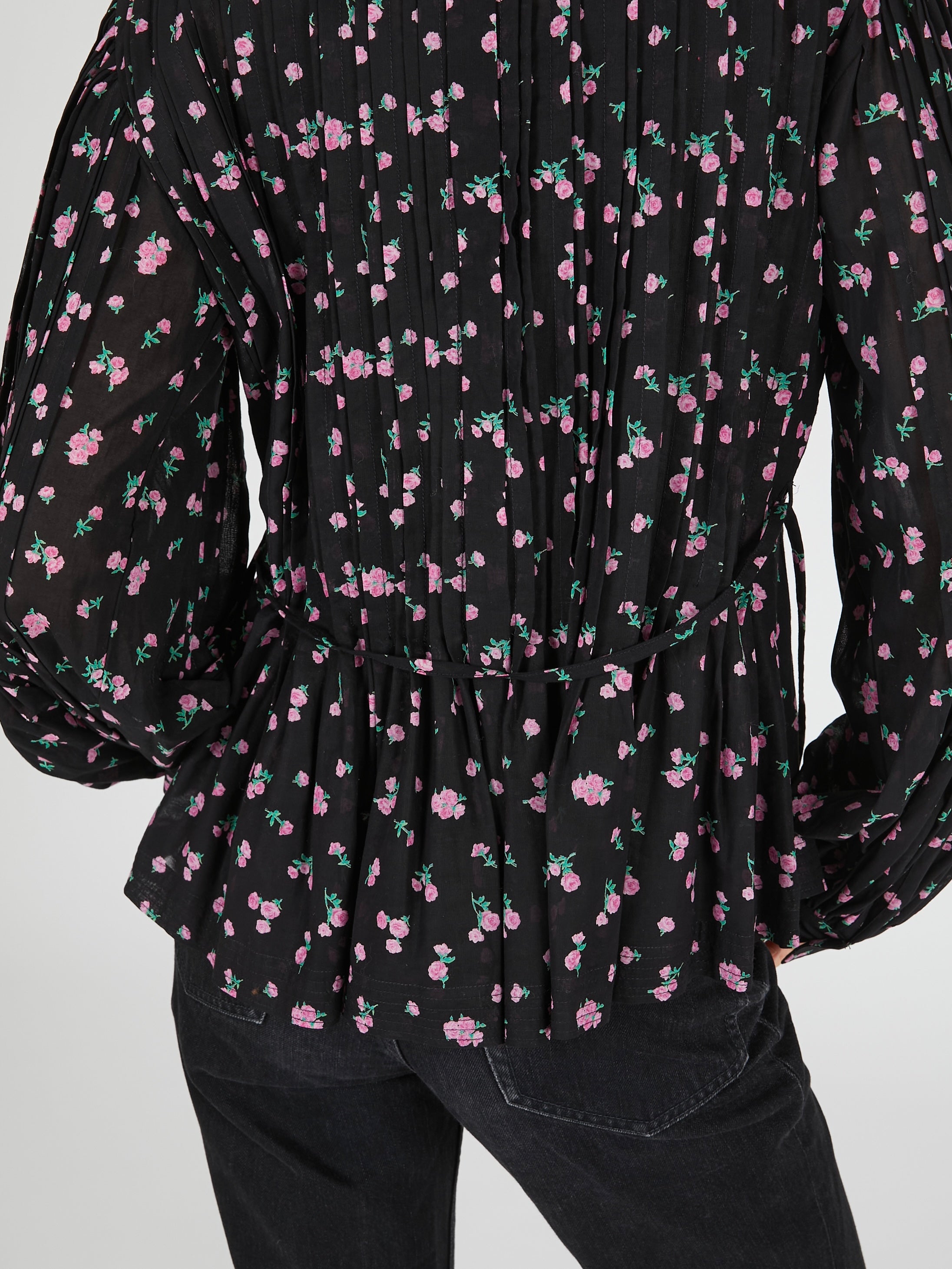 hand tuck flare blouse｜MULTI