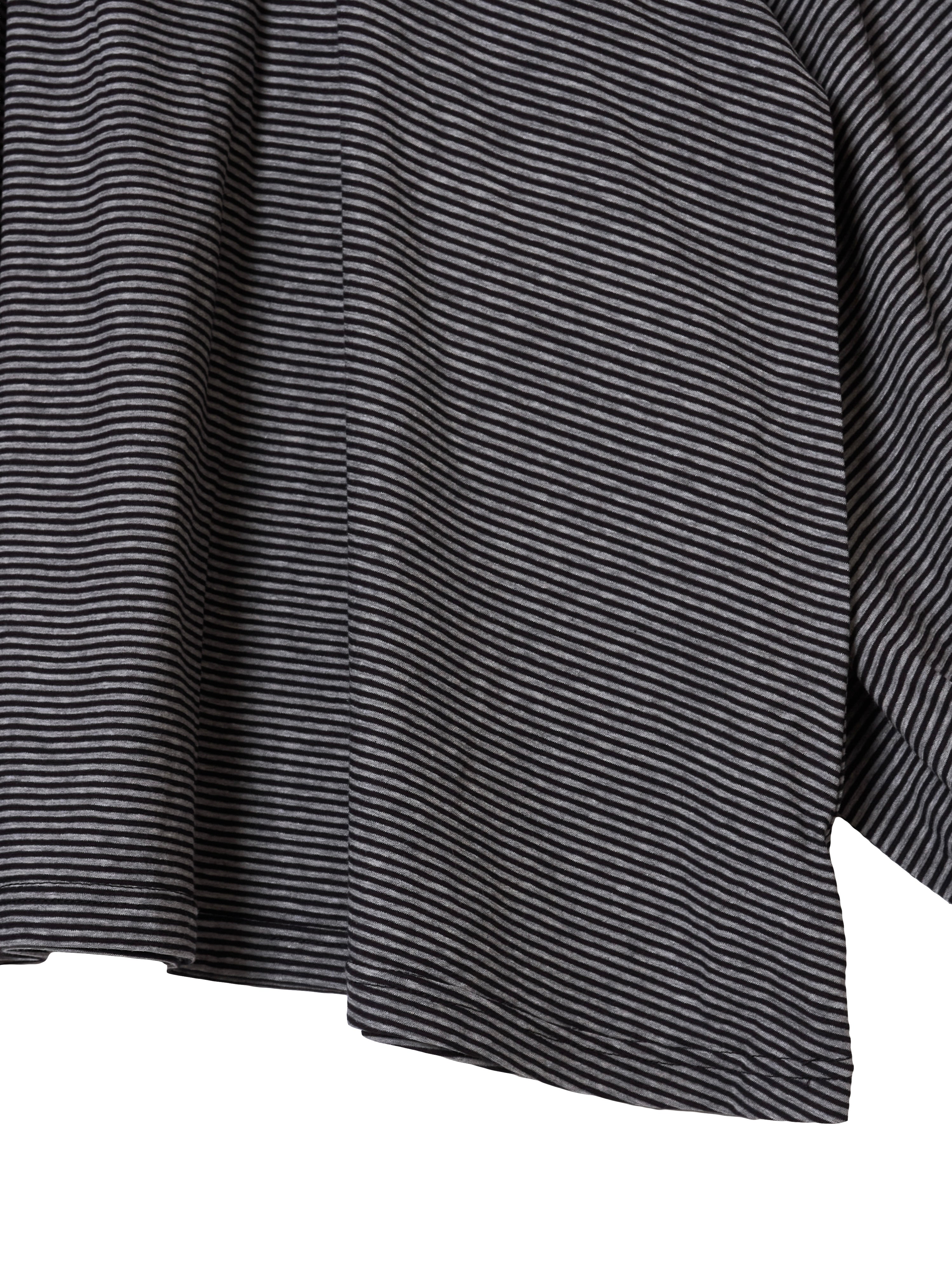 shirring border pullover｜BLACK