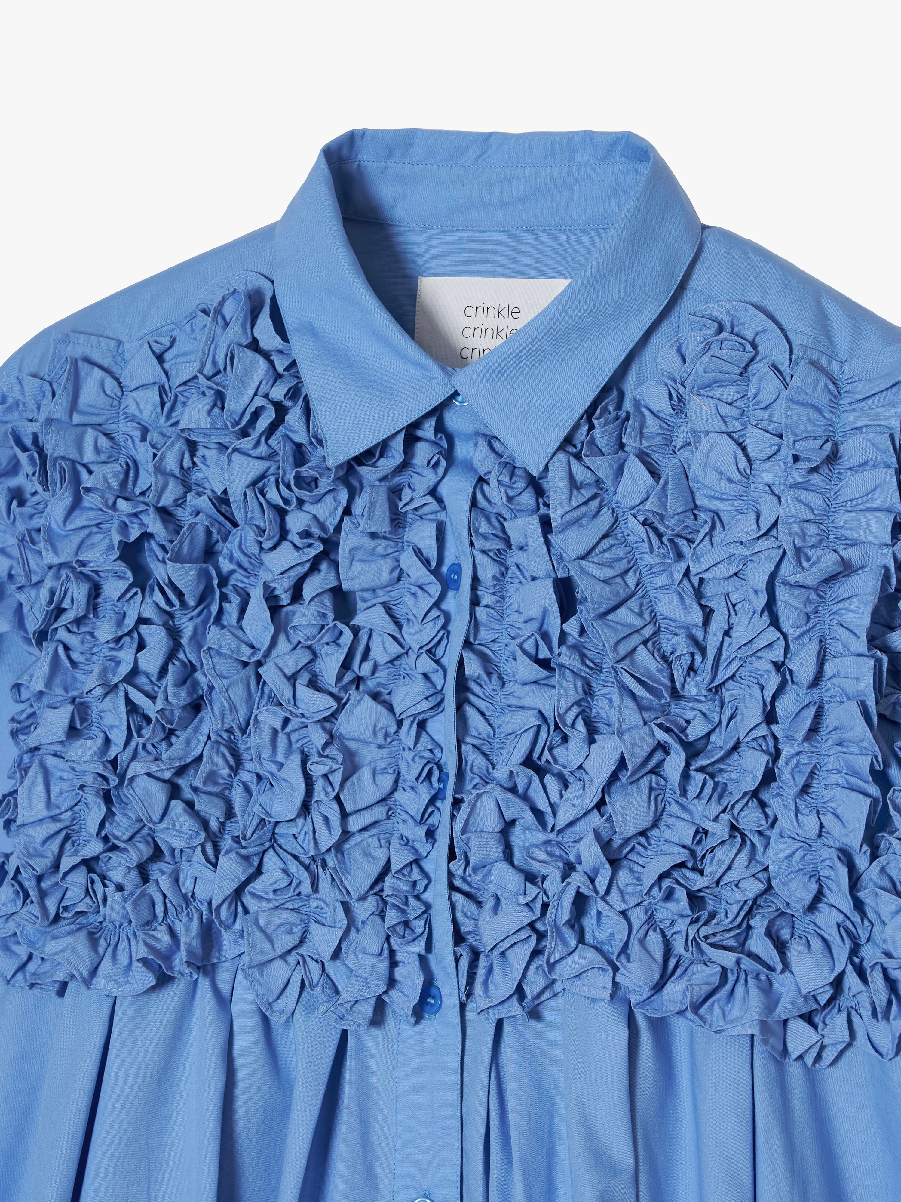 front frill shirts｜BLUE