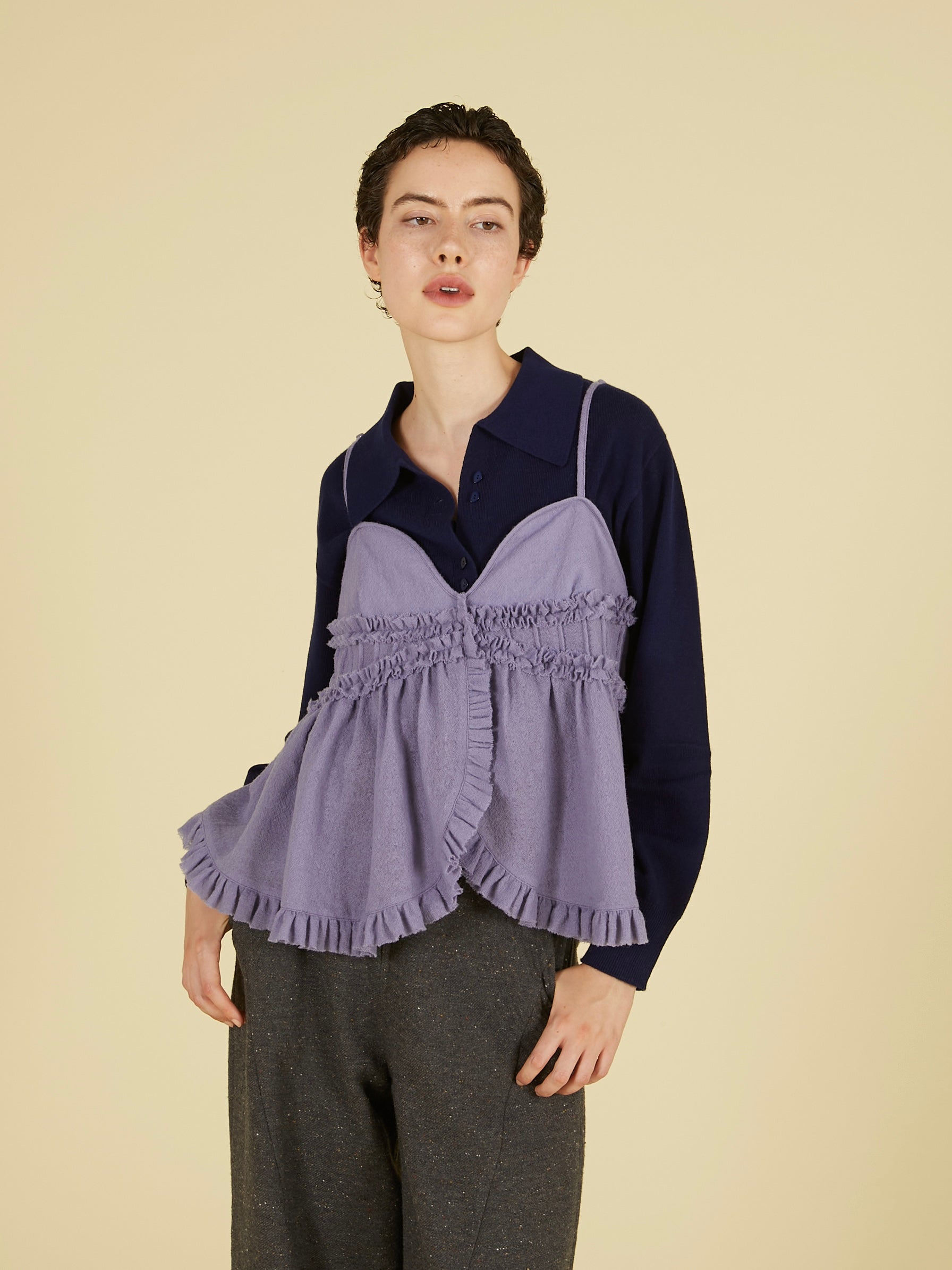 frill monster cami｜PURPLE