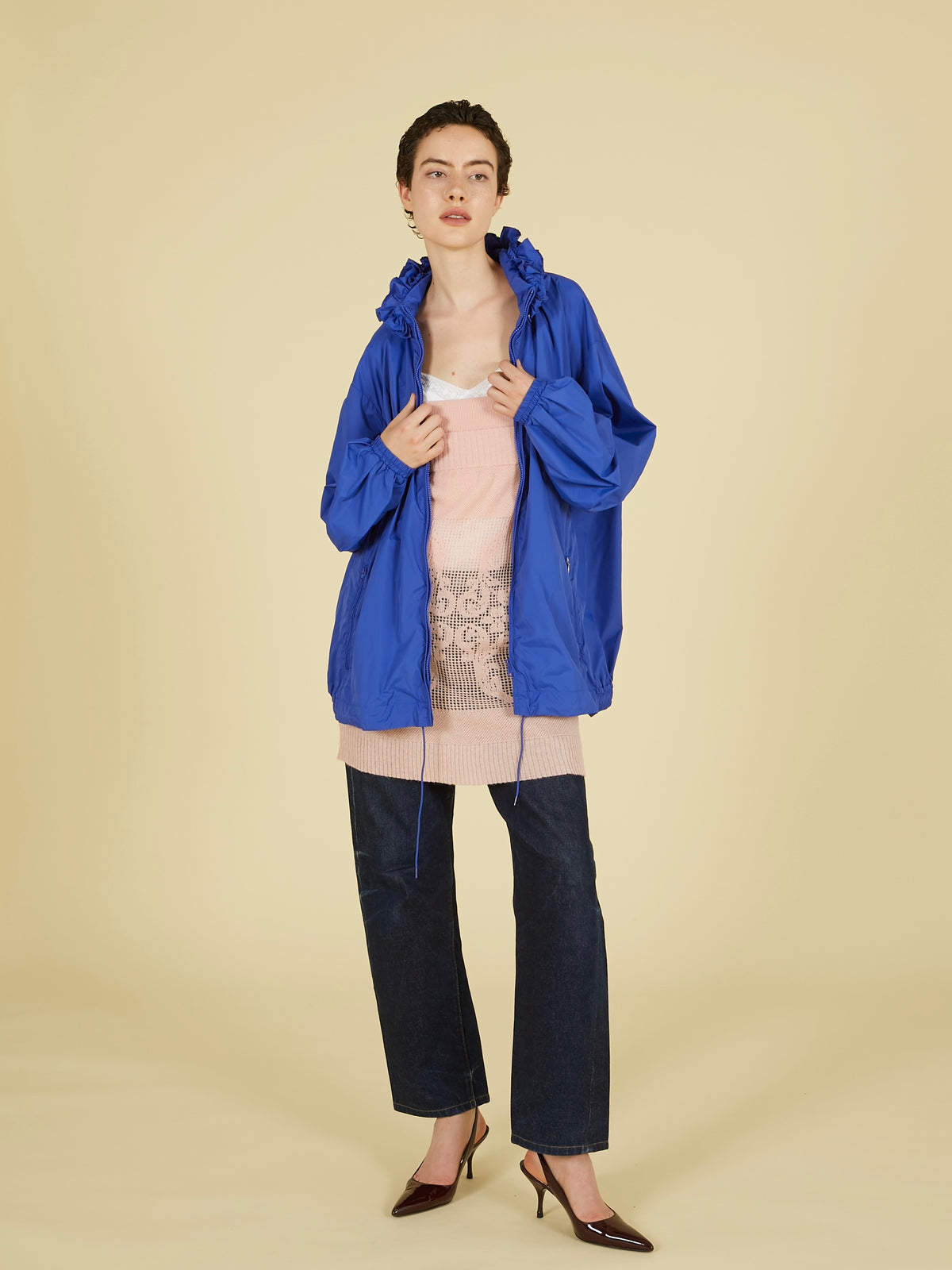 point tail 2way knit skirt｜PINK