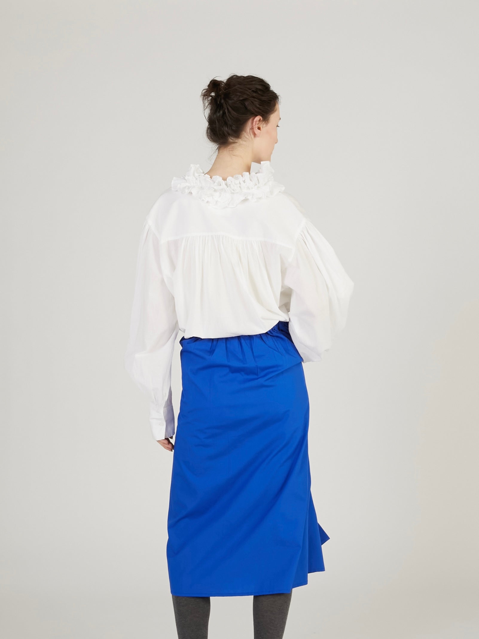 cotton frill coller shirts｜WHITE