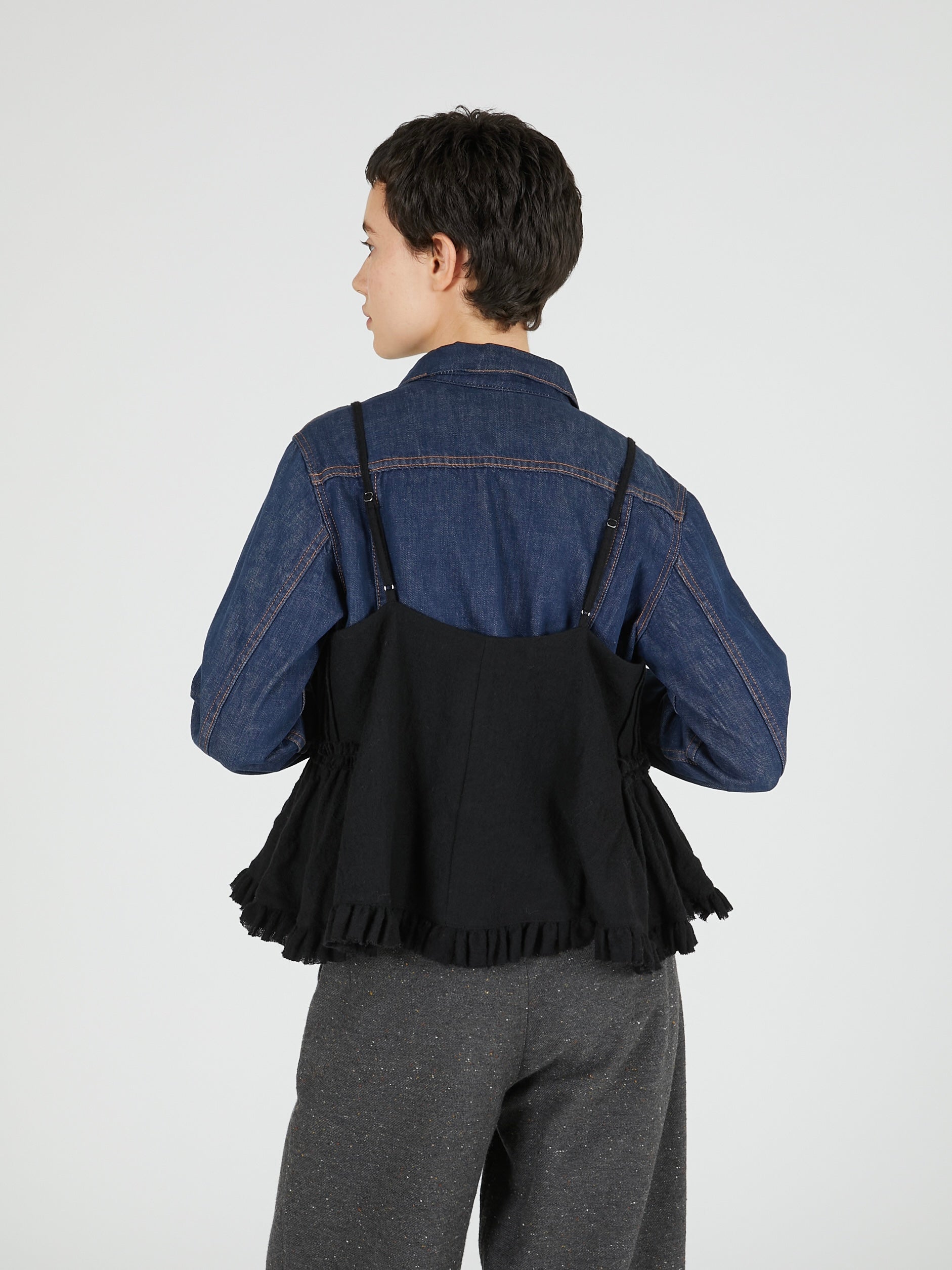 frill monster cami｜BLACK