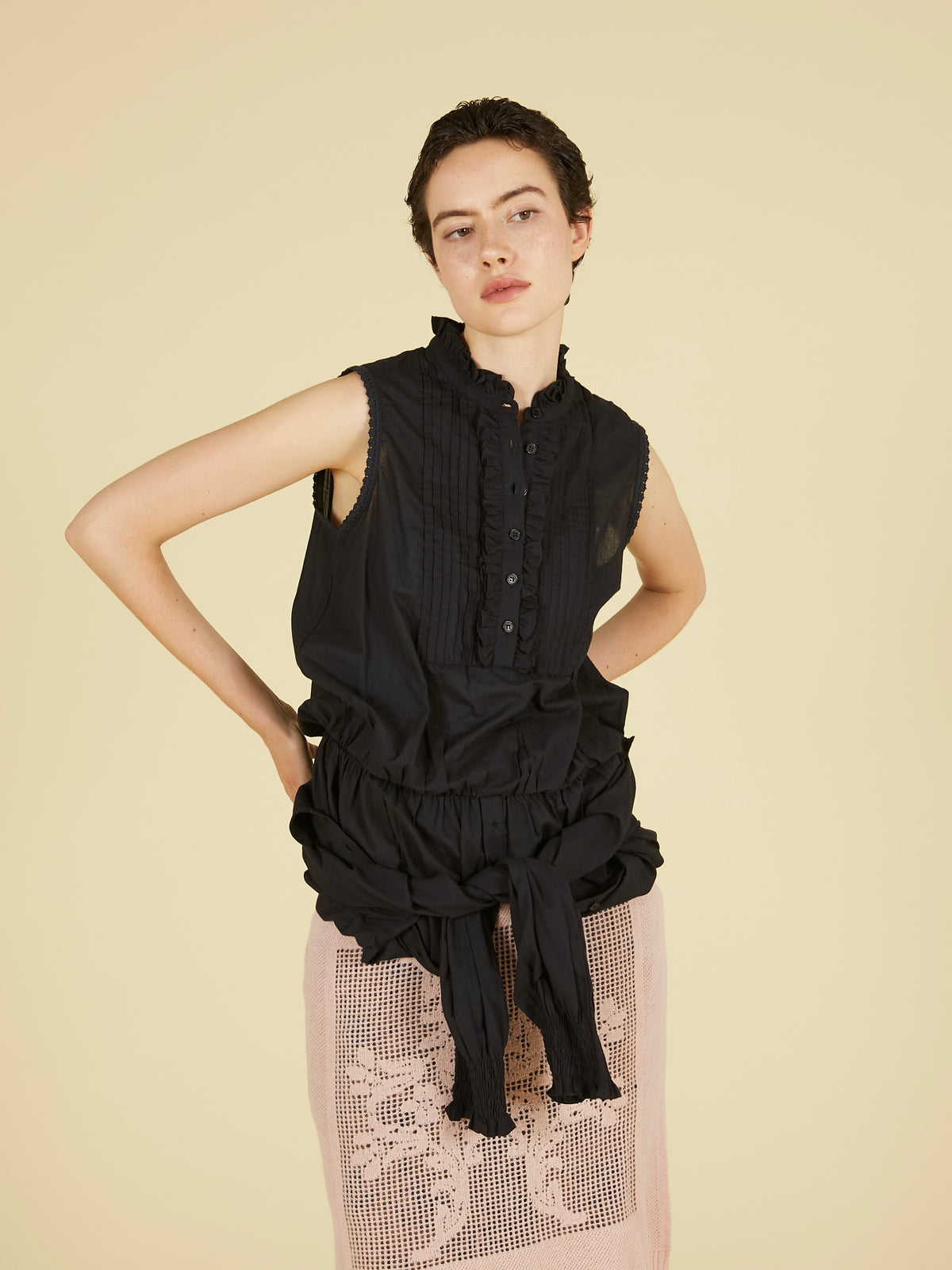 slow off blouse｜BLACK
