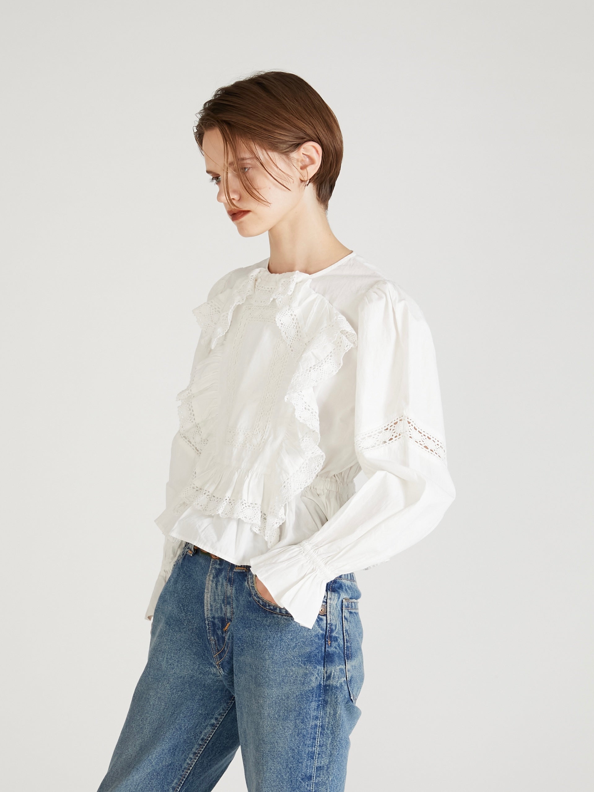 pillow case blouse｜WHITE