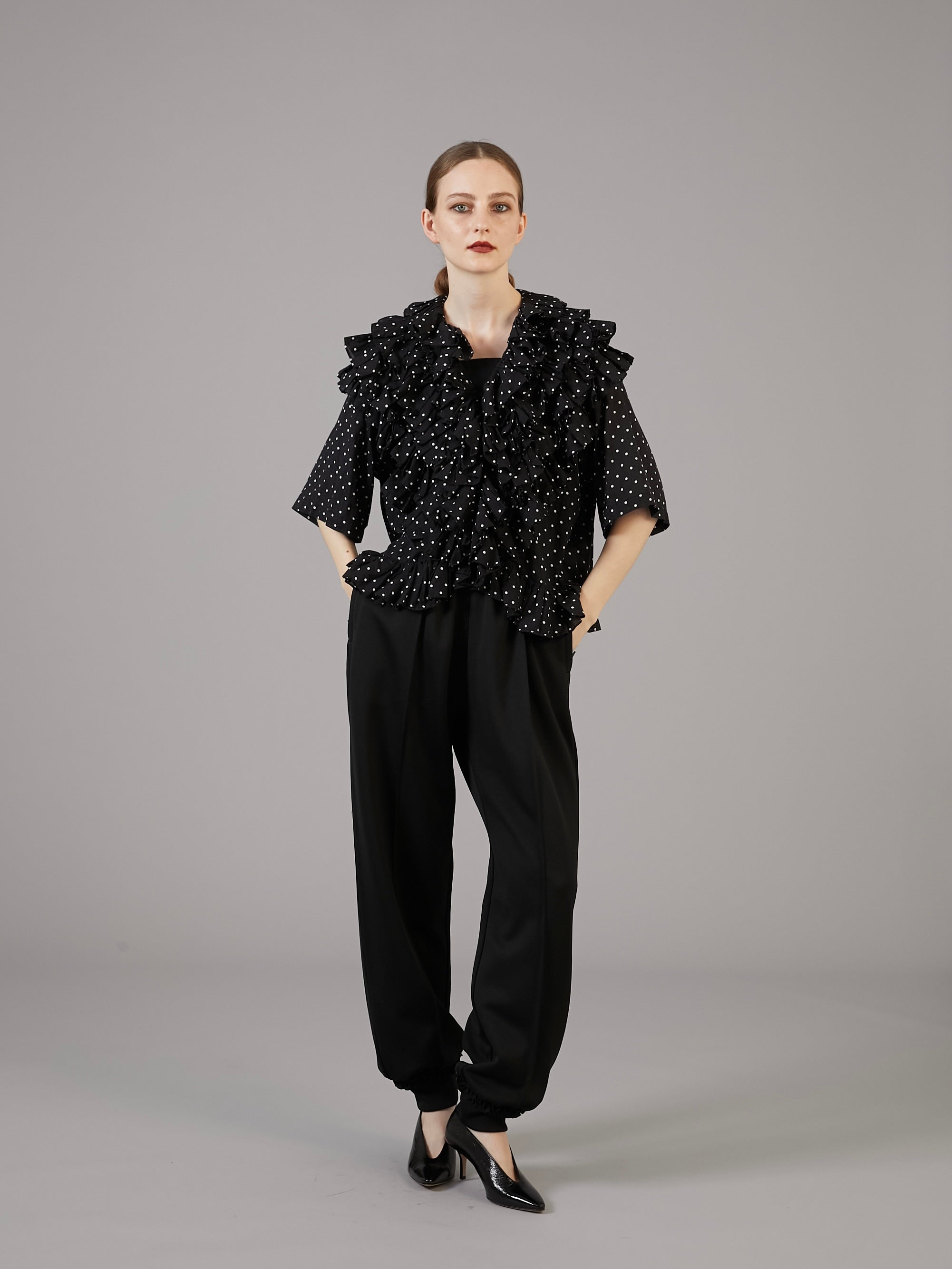 frill track pants