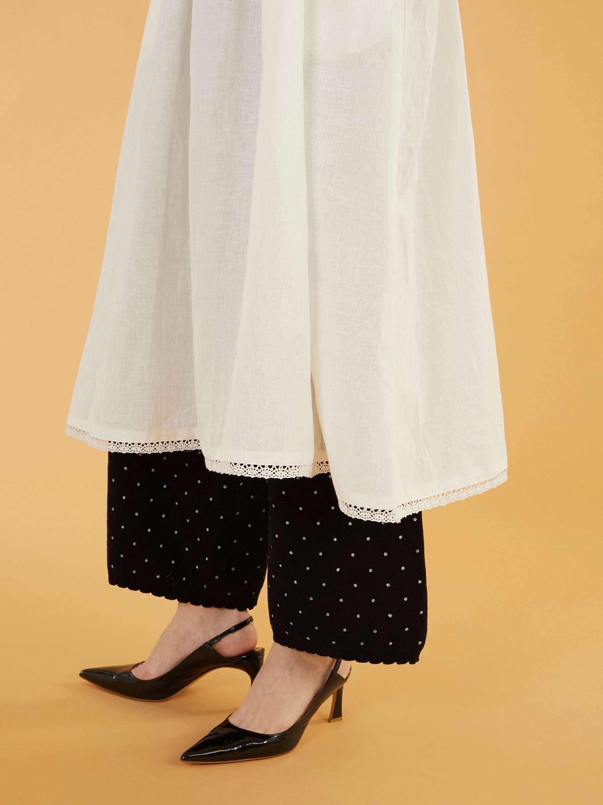 embroidey chief cami onepiece｜WHITE