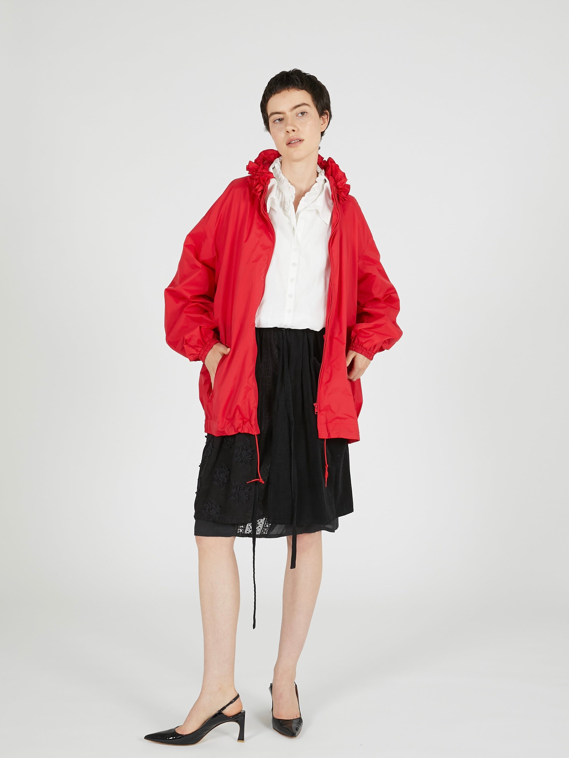 griguri】pocketable wind breaker｜RED
