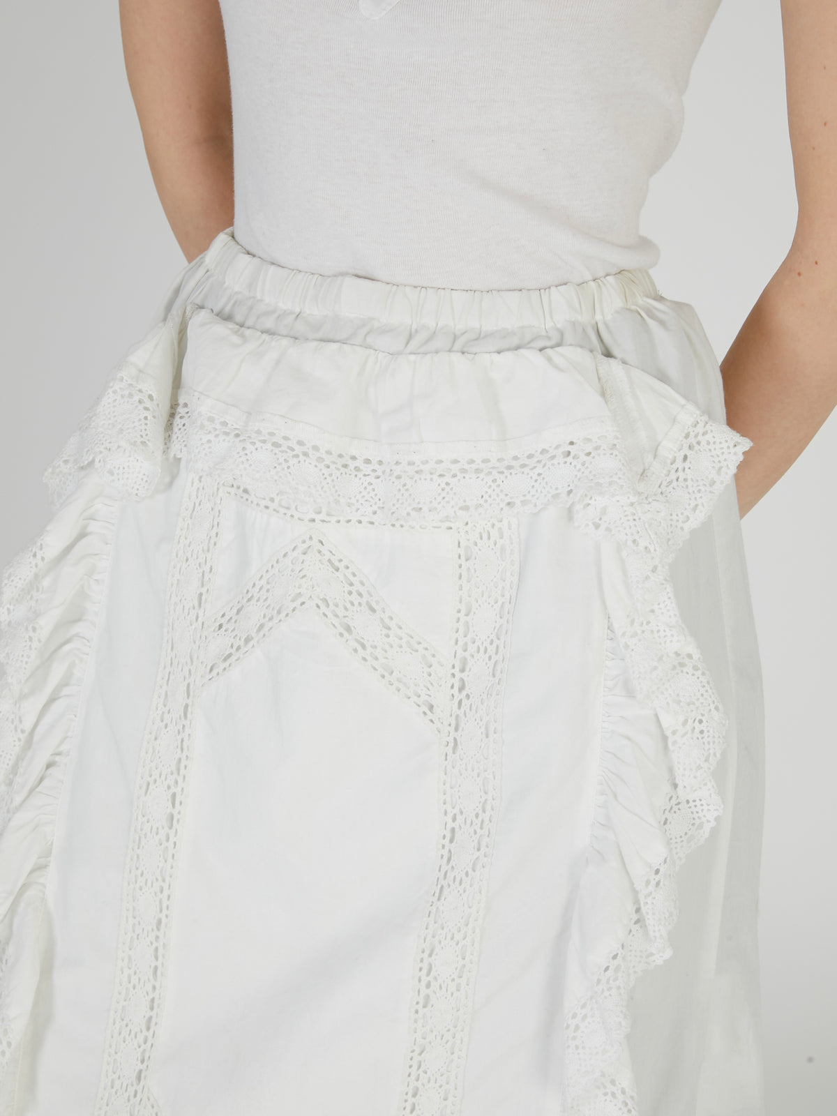 rebuild apron skirt｜WHITE