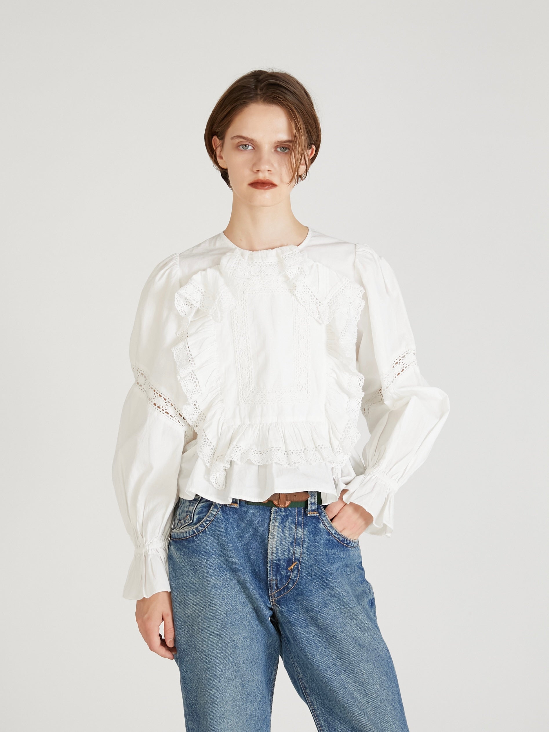 pillow case blouse｜WHITE