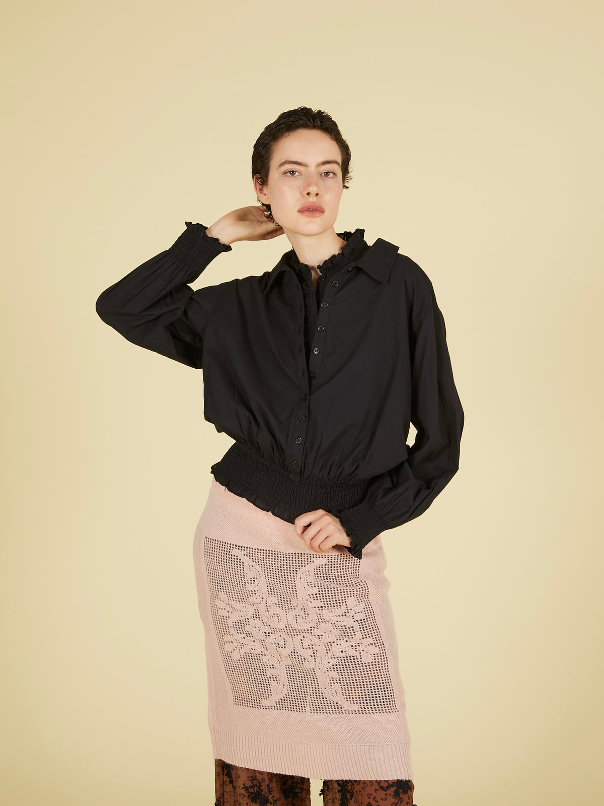 slow off blouse｜BLACK