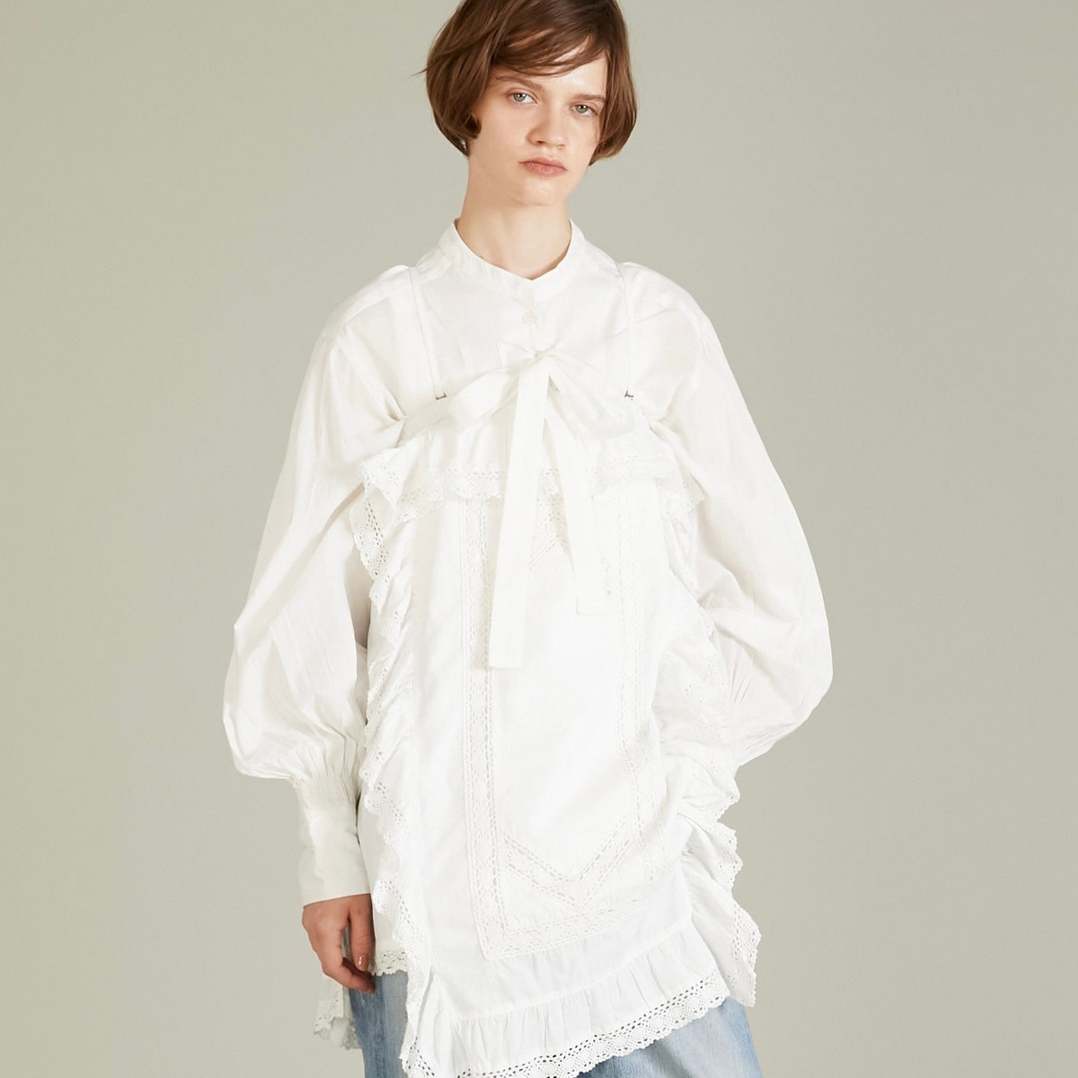 rebuild apron skirt｜WHITE