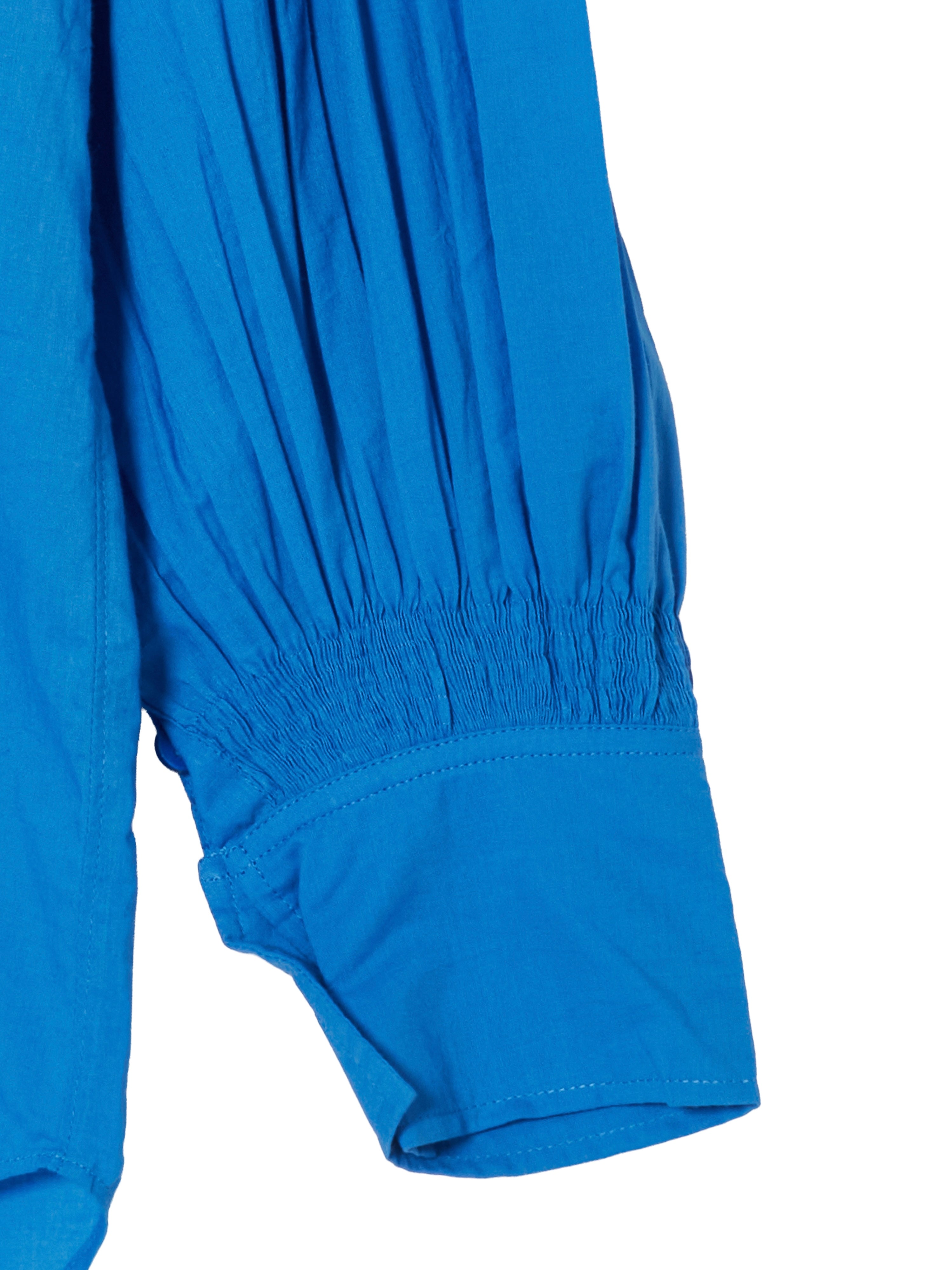 【NEW COLOR】cotton frill collar shirts｜BLUE