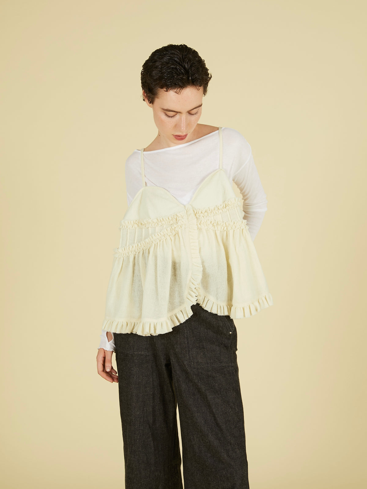 frill monster cami｜IVORY