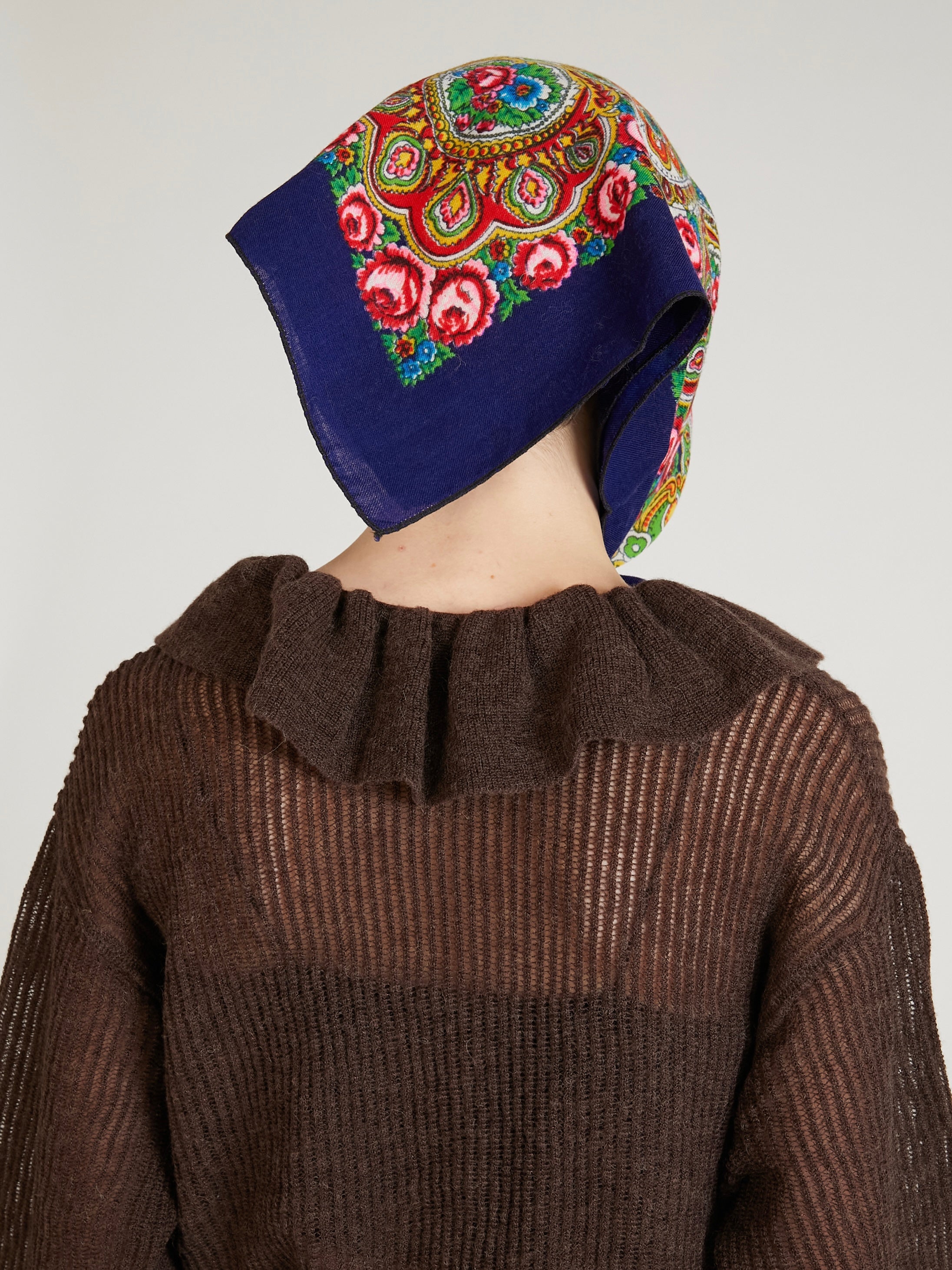 raffule frill cardigan｜BROWN