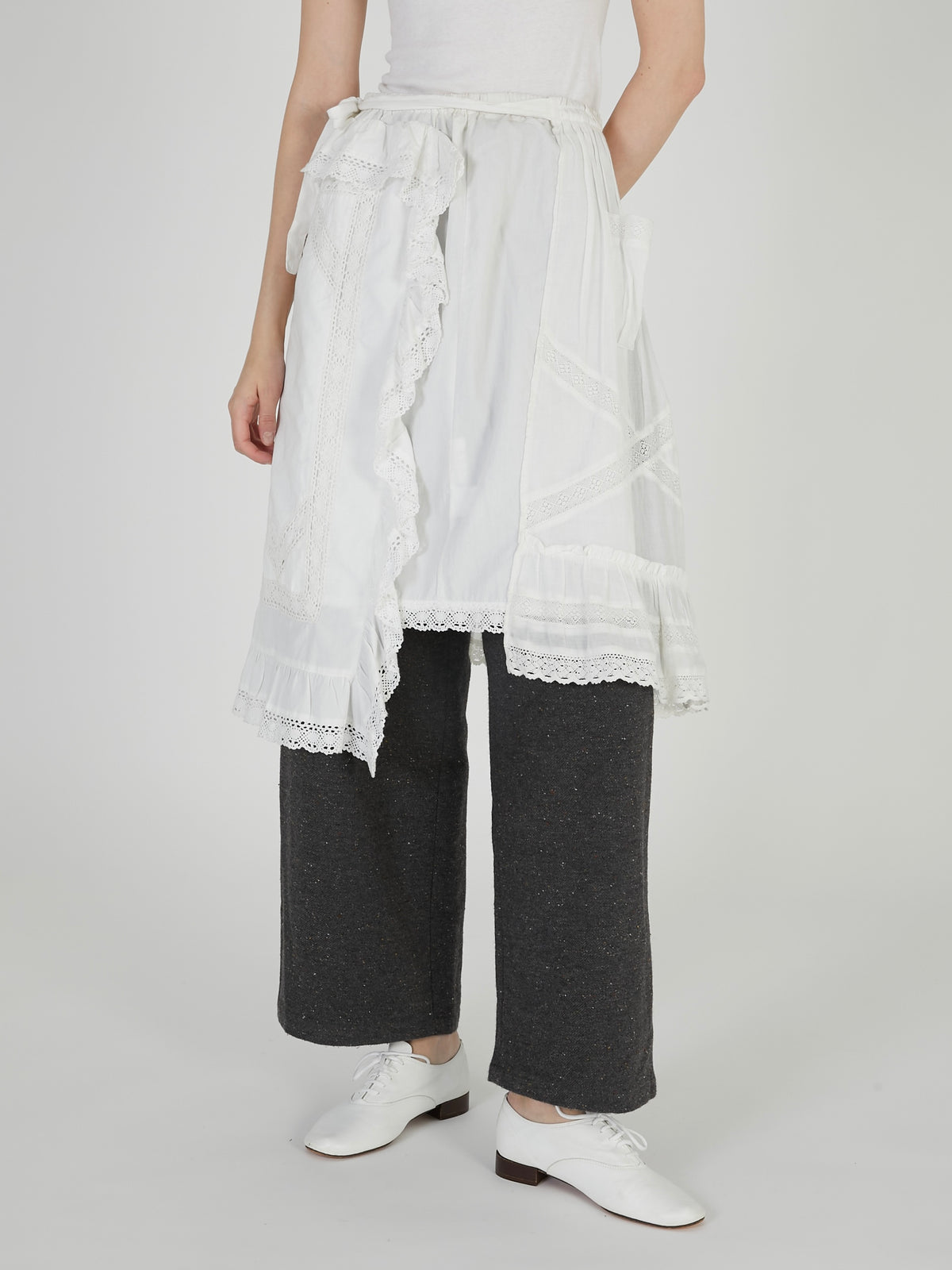 rebuild apron skirt｜WHITE