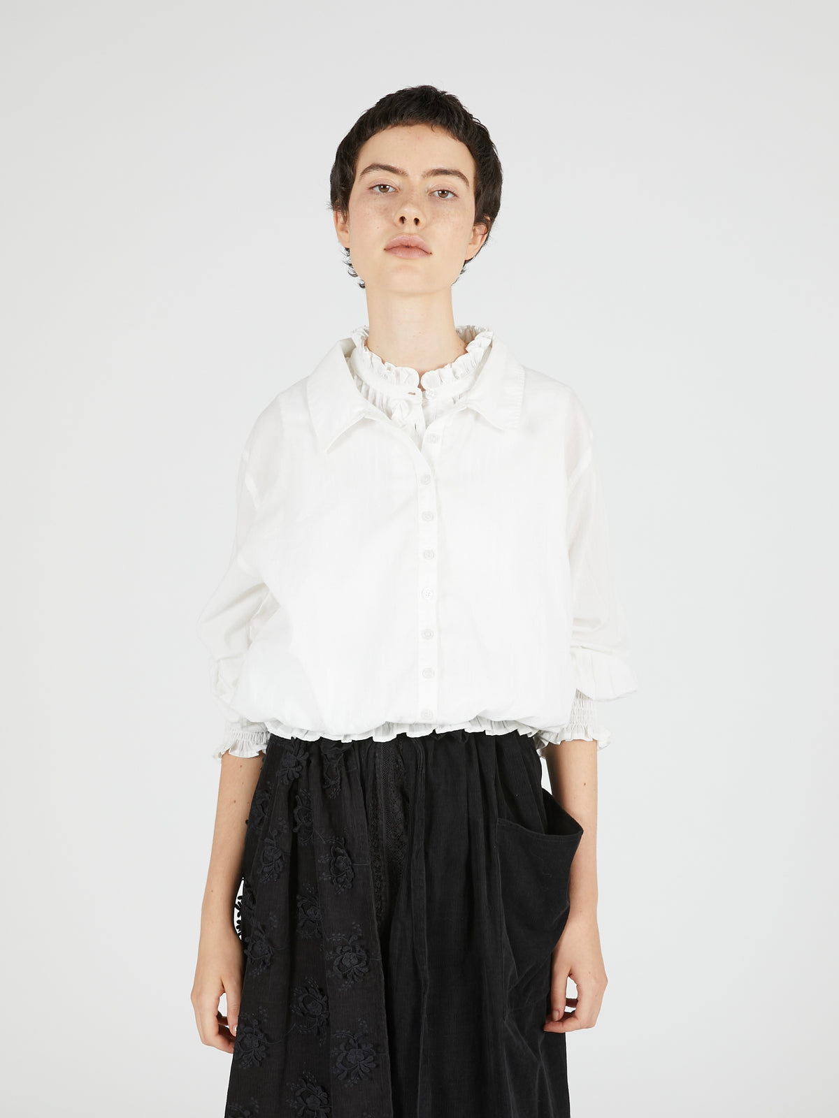 slow off blouse｜BLACK