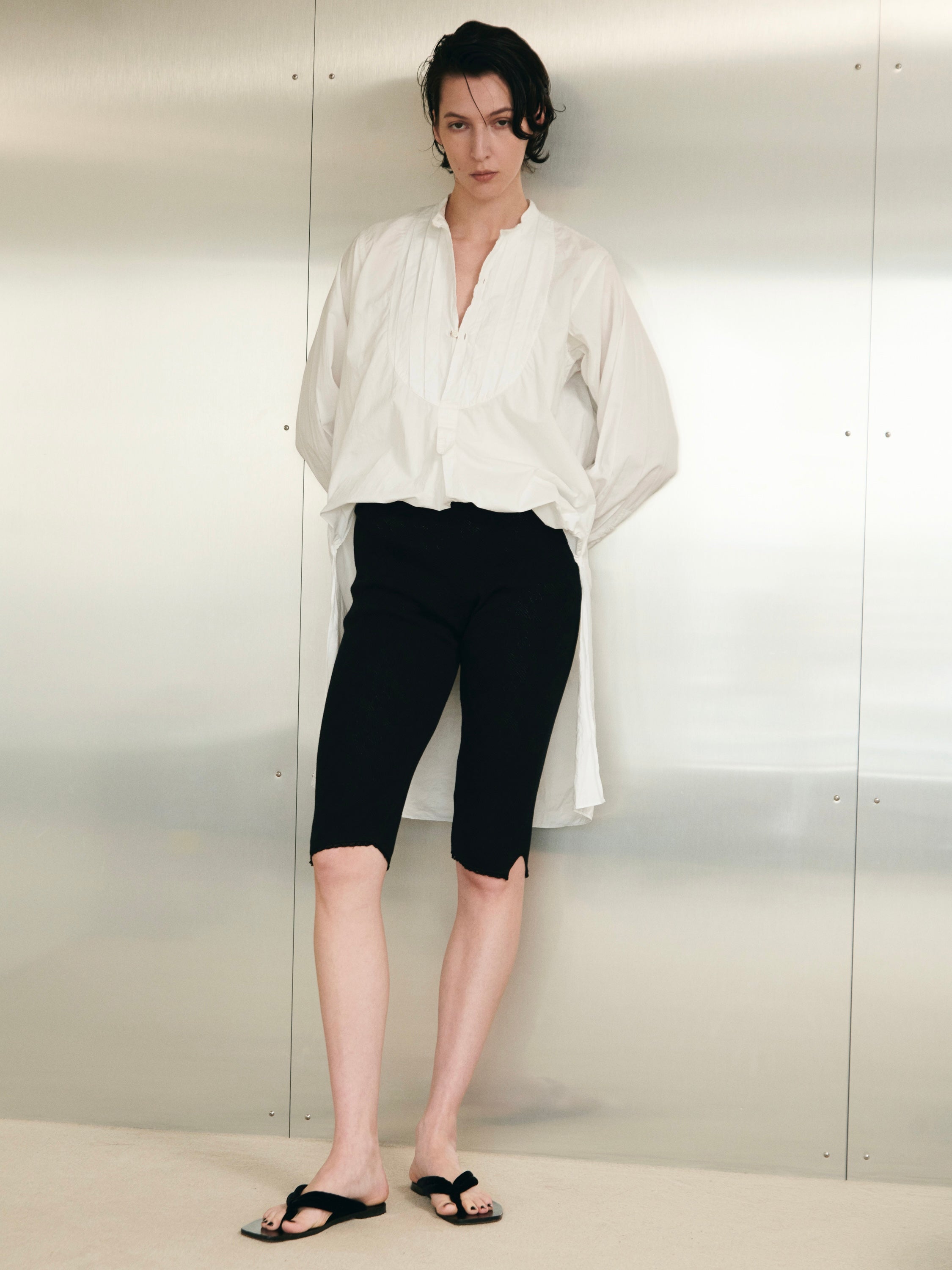 flower jacquard spats｜BLACK