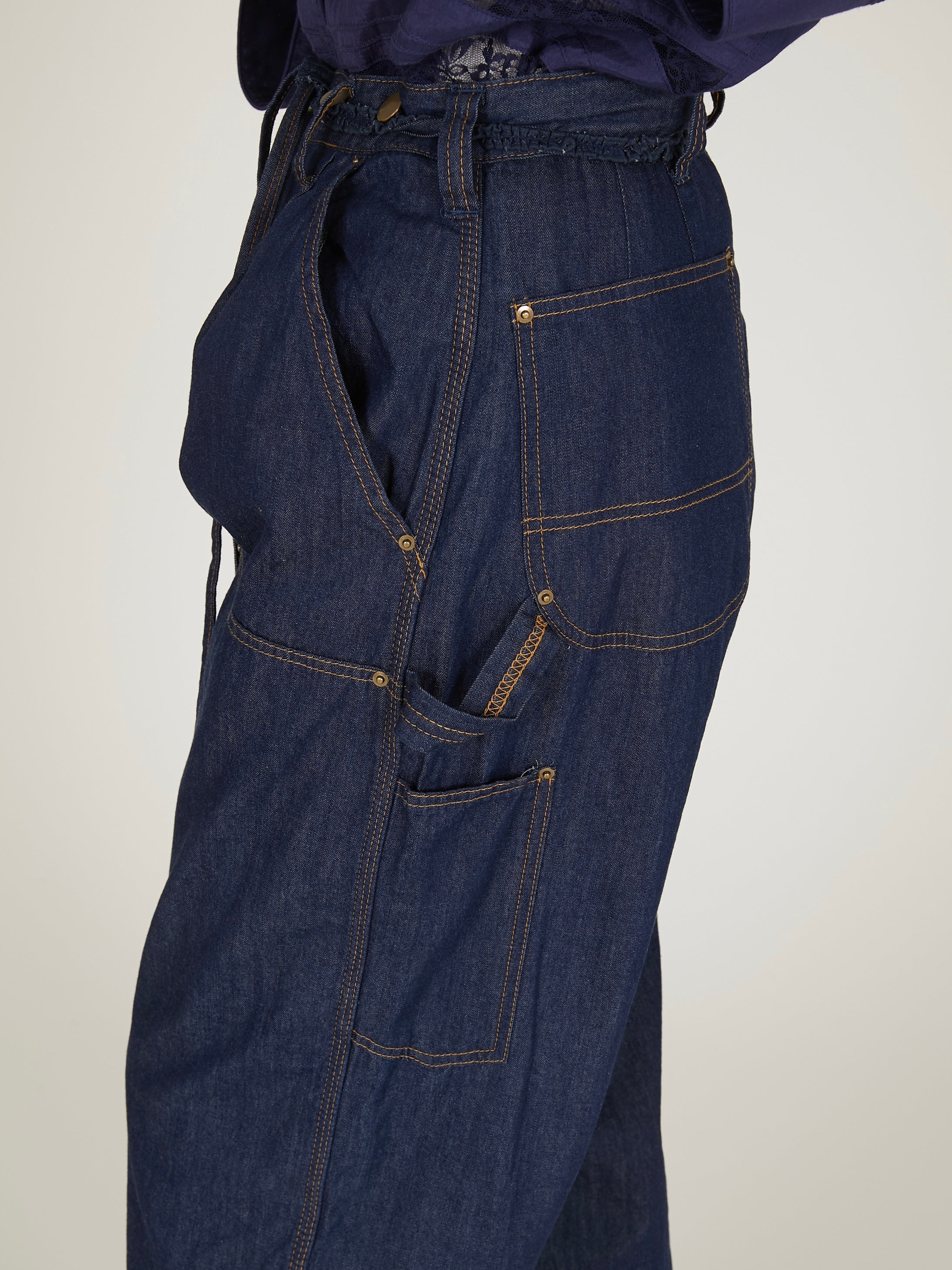 double knee denim｜NAVY