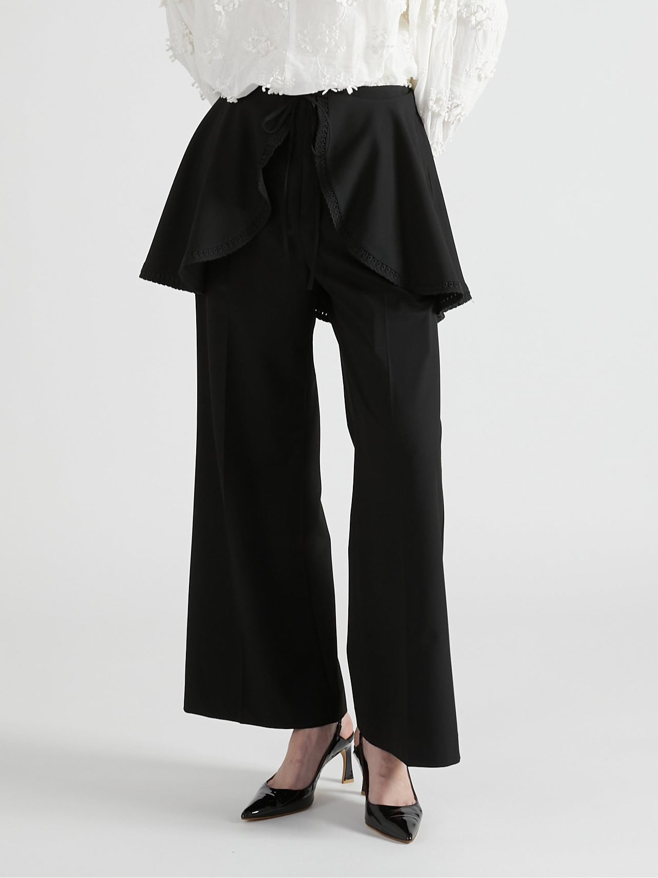 scallop cape set pants｜BLACK