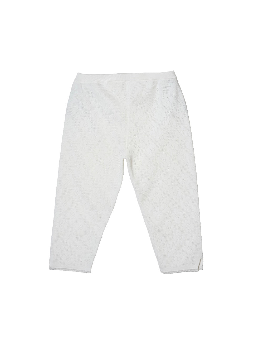 flower jacquard spats｜WHITE