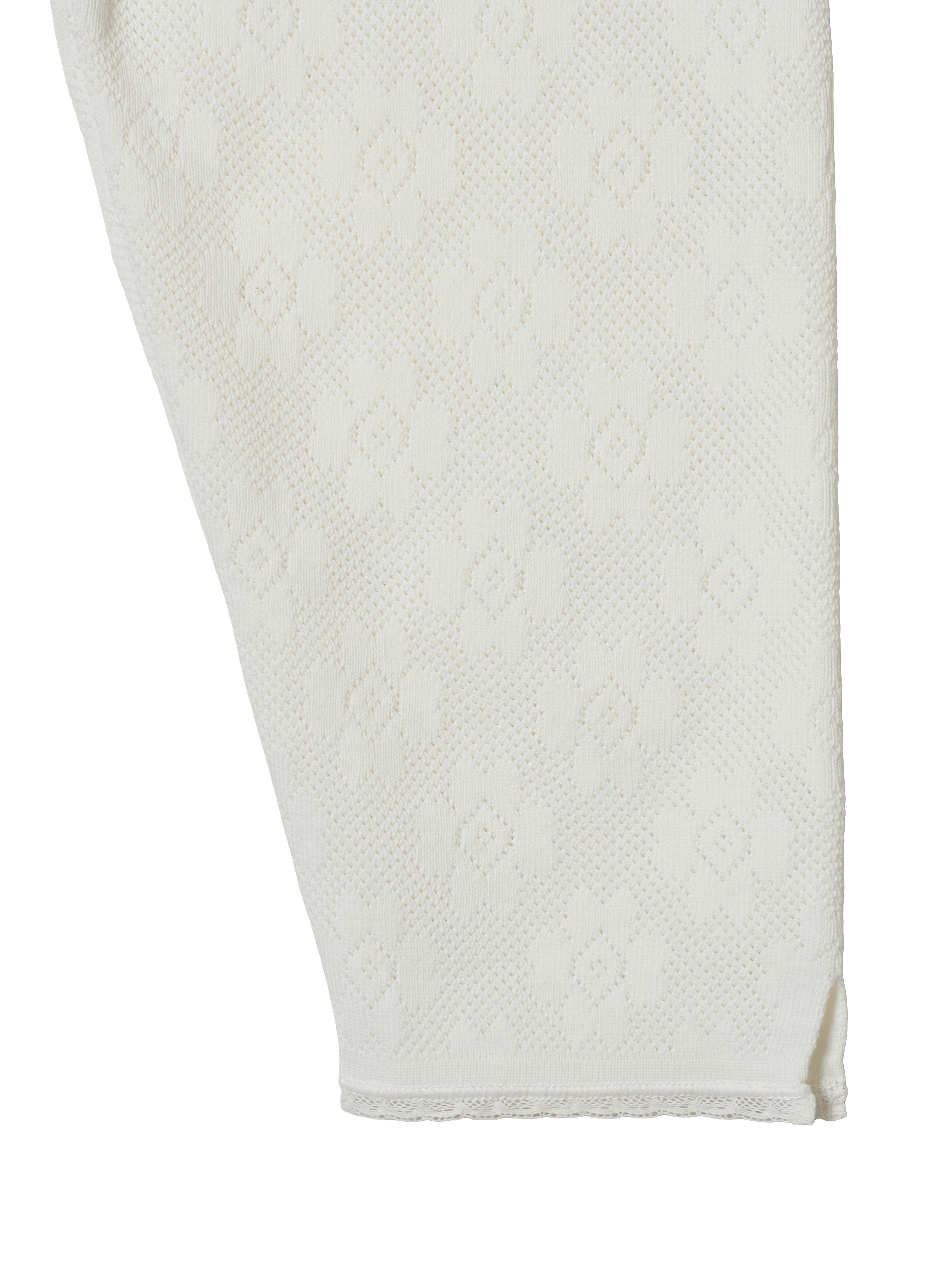 flower jacquard spats｜WHITE
