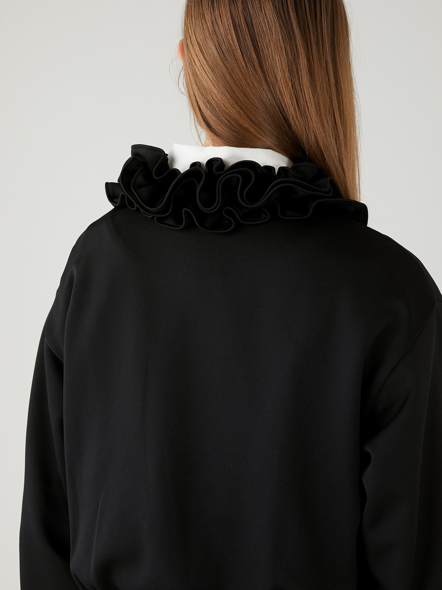 frill collar track jacket