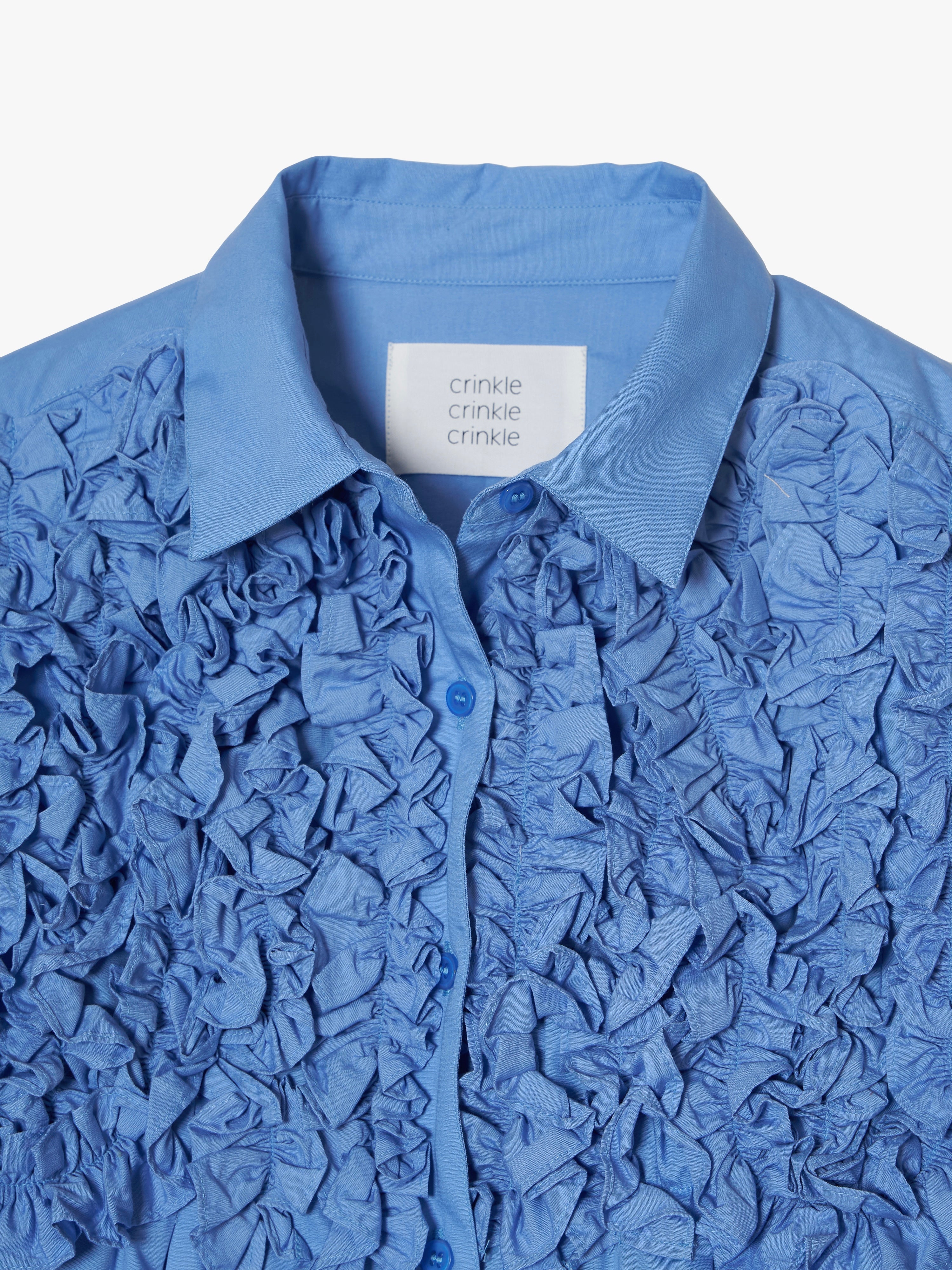 front frill shirts｜BLUE