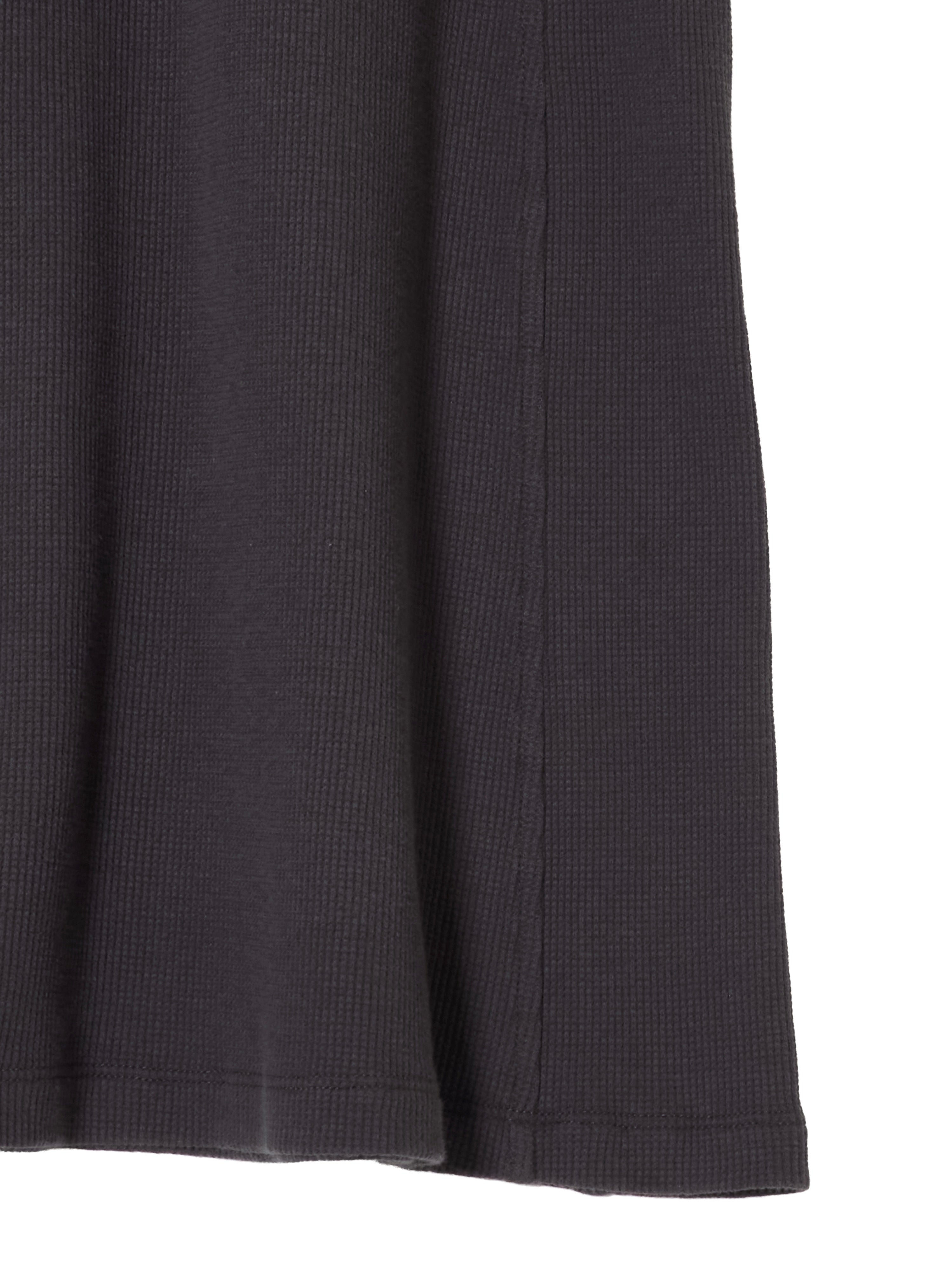 waffle frill nosleeve top｜CHARCOALGRAY