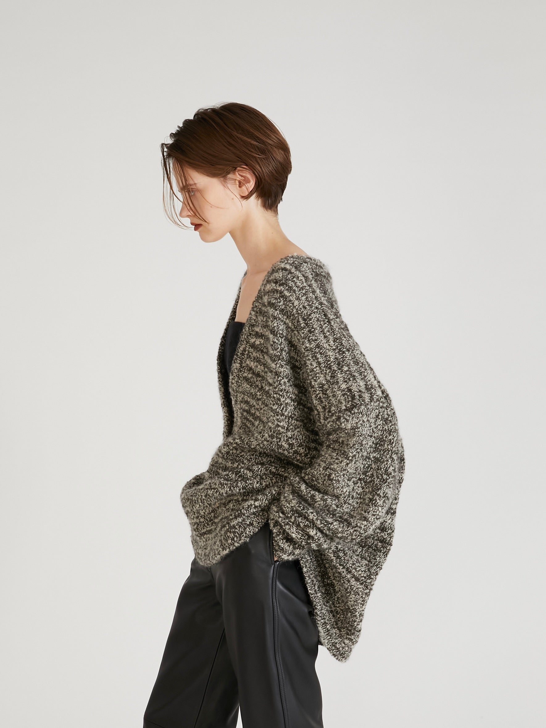 mohair mix pullover knit｜GRAY