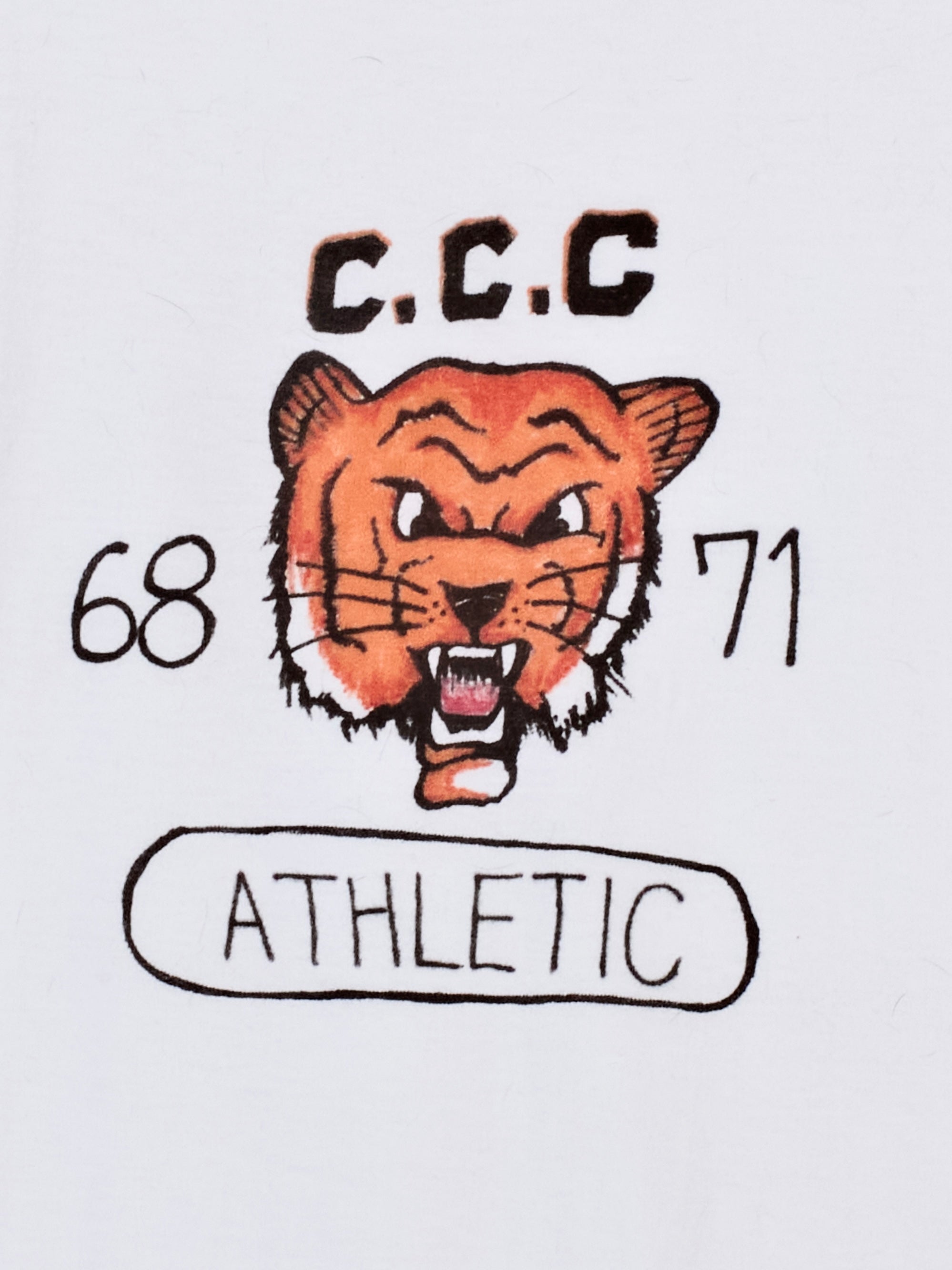 drawing print T shirts ｜ORANGE