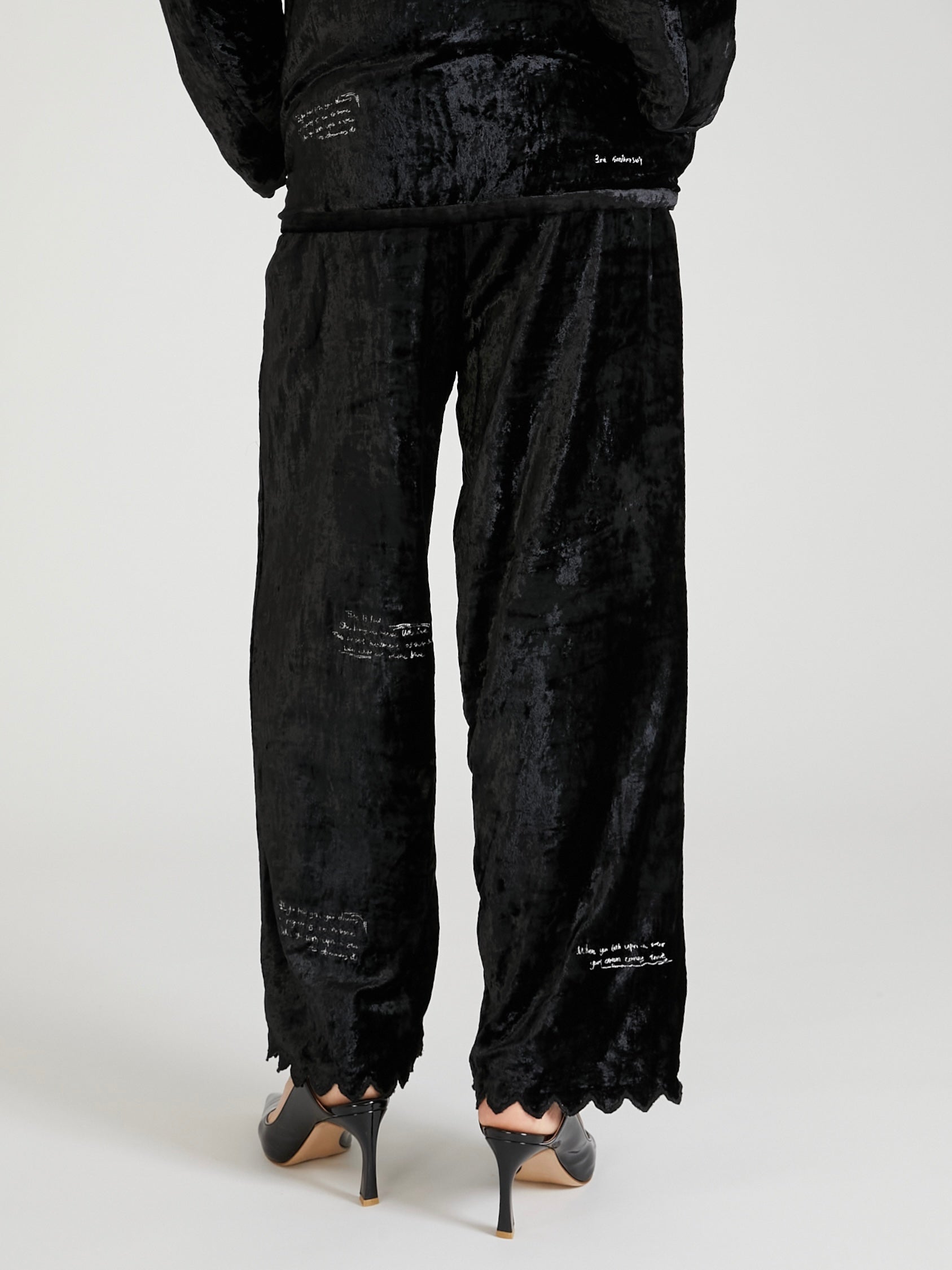 velvet fantasy easy pants｜BLACK